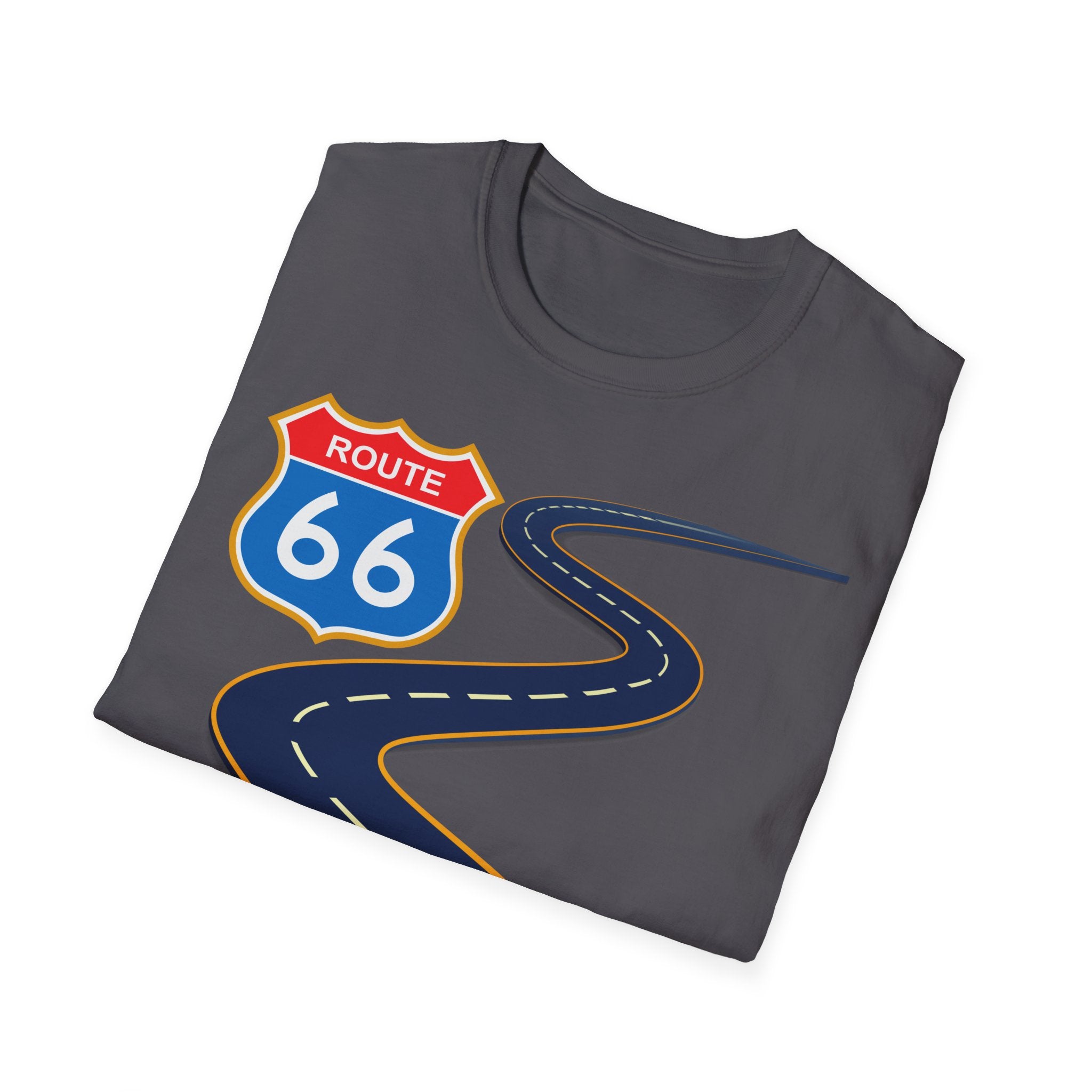 Route 66 Mens and Womans Softstyle T-Shirt, Retro Road Trip Tee, Vintage Highway Shirt, Travel Adventure Top, Unisex Graphic Tee