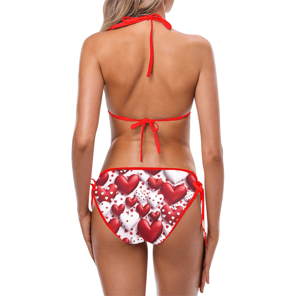 Hearts for You Custom Bikini Swimsuit (Model S01) FREE SHIPPING