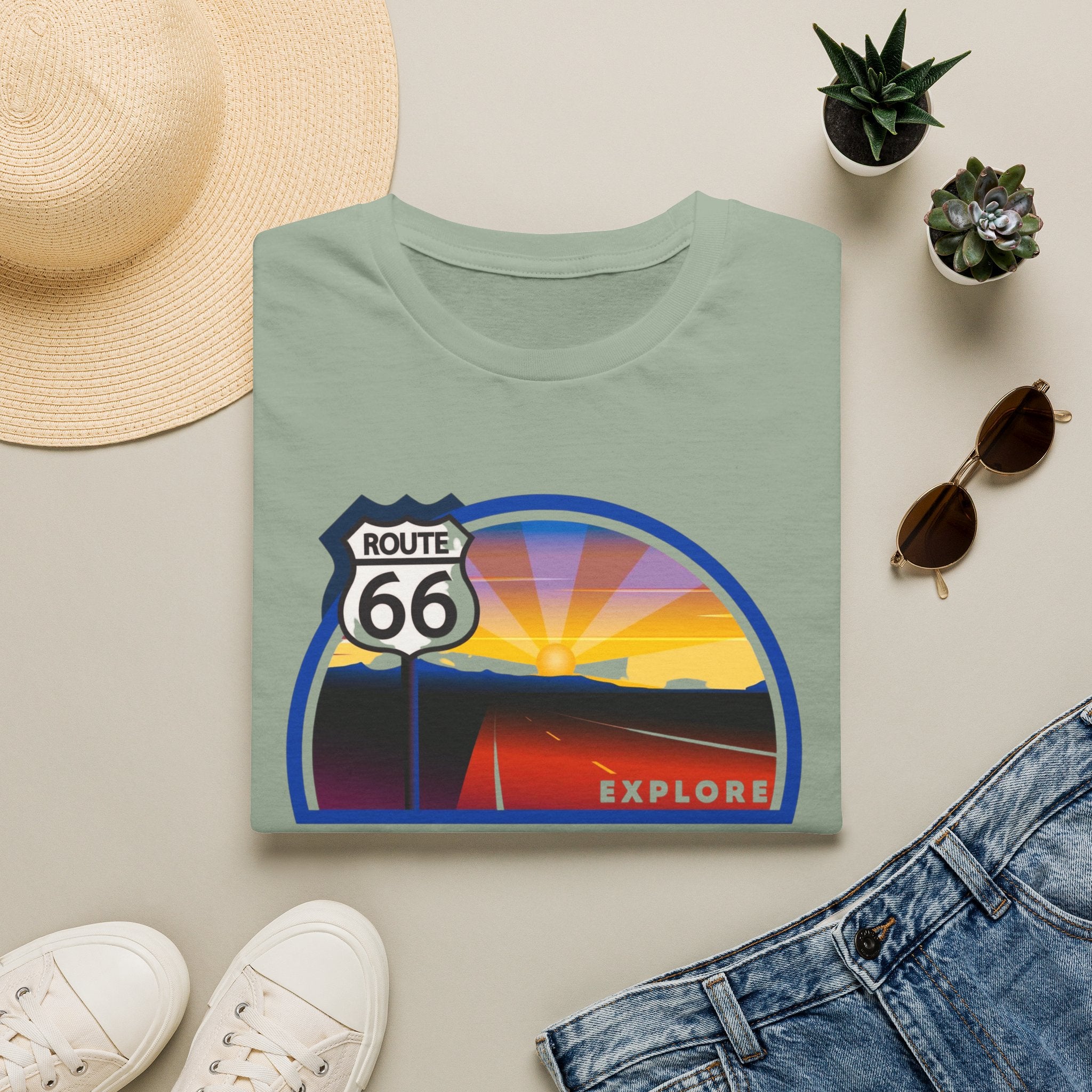 Route 66 Kingman Arizona T-Shirt — Vintage Sunset Explore Graphic Tee
