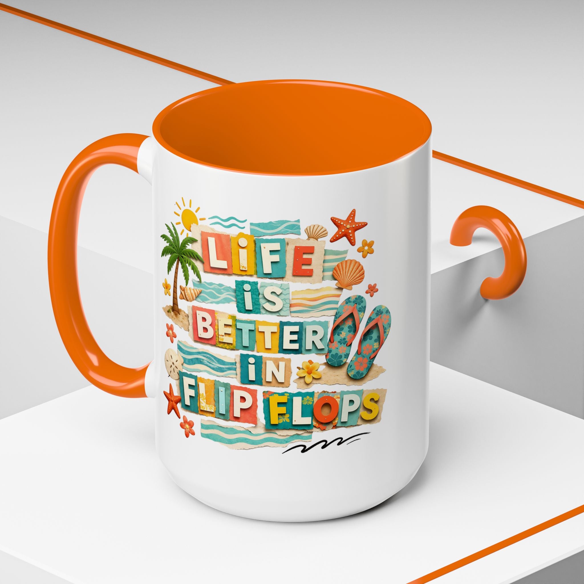 Life Is Better in Flip Flops Mug | Beach Summer Coffee Cup