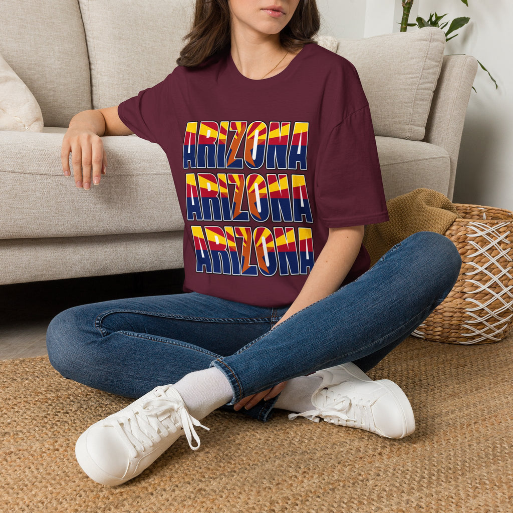 Arizona Retro Logo T‑Shirt — Vintage Sunset State Pride Tee