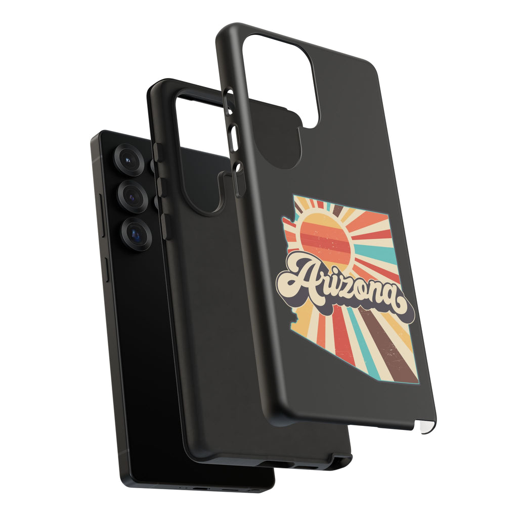 Arizona State Outline Retro Sunset Phone Case | AZ Tough Case