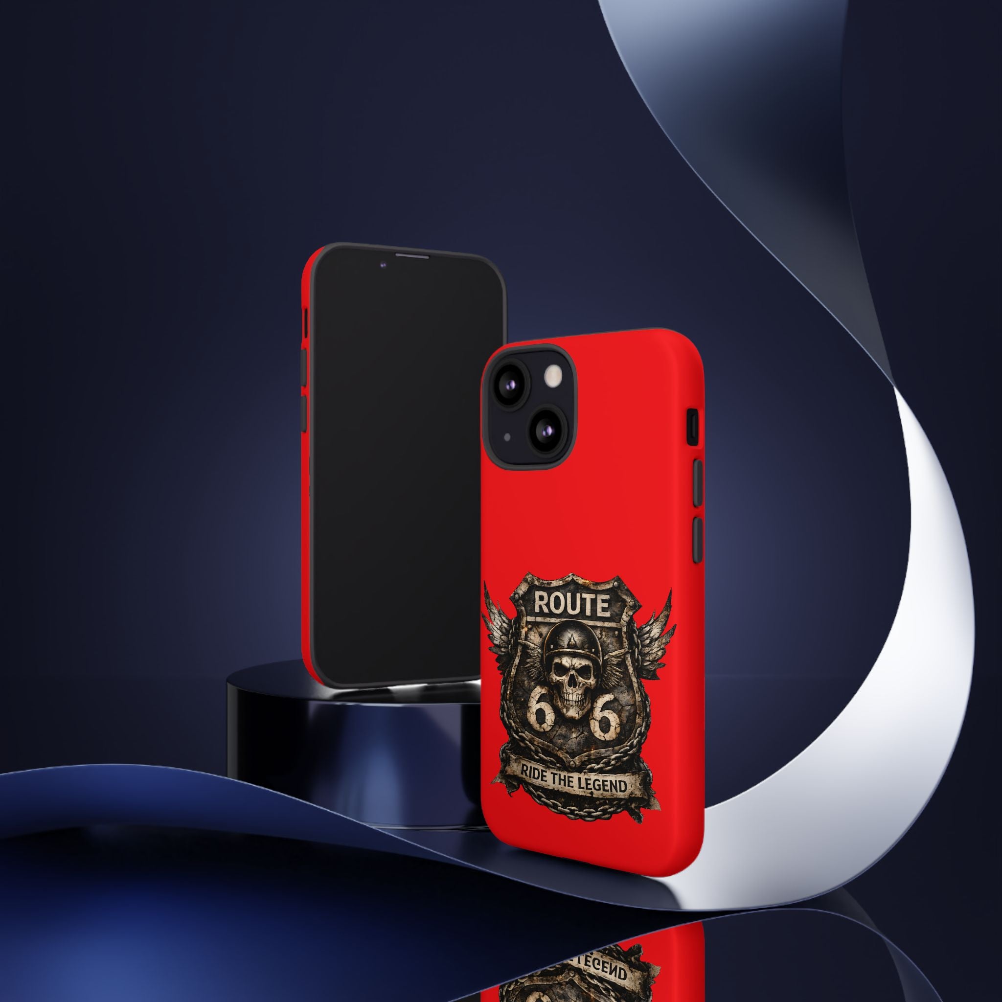 Route 66 Skull Helmet phone case | Motorcycle emblem, Ride the Legend