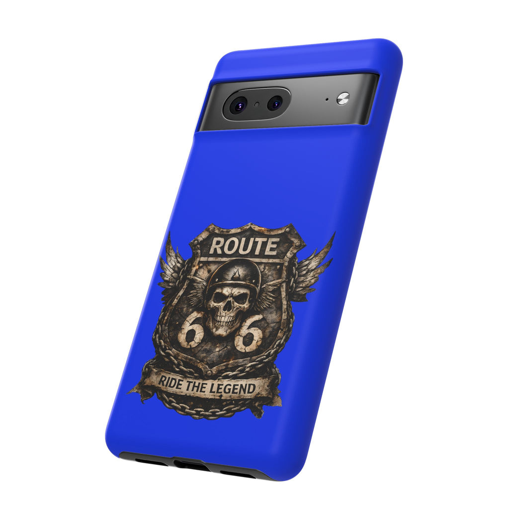 Route 66 Skull Helmet phone case | Motorcycle emblem, Ride the Legend