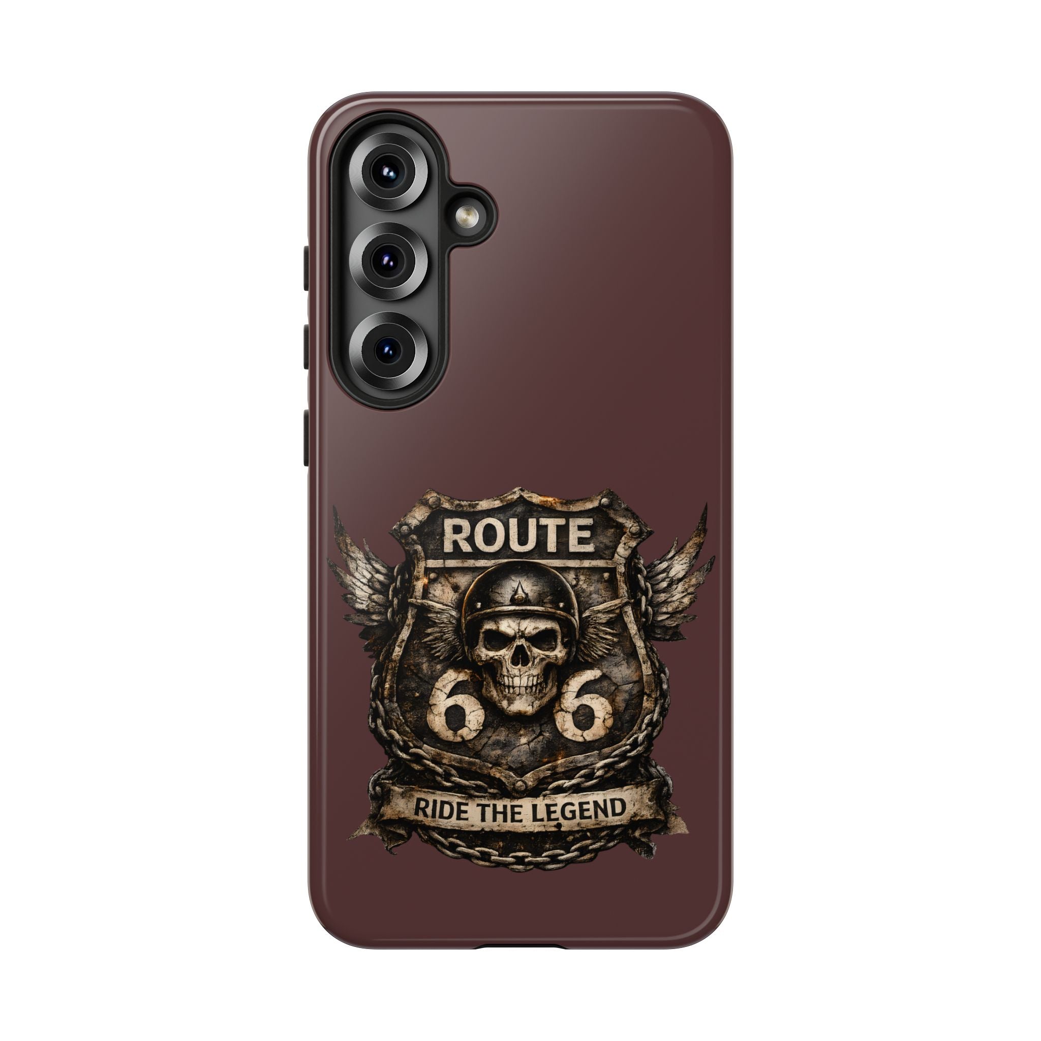 Route 66 Skull Helmet phone case | Motorcycle emblem, Ride the Legend