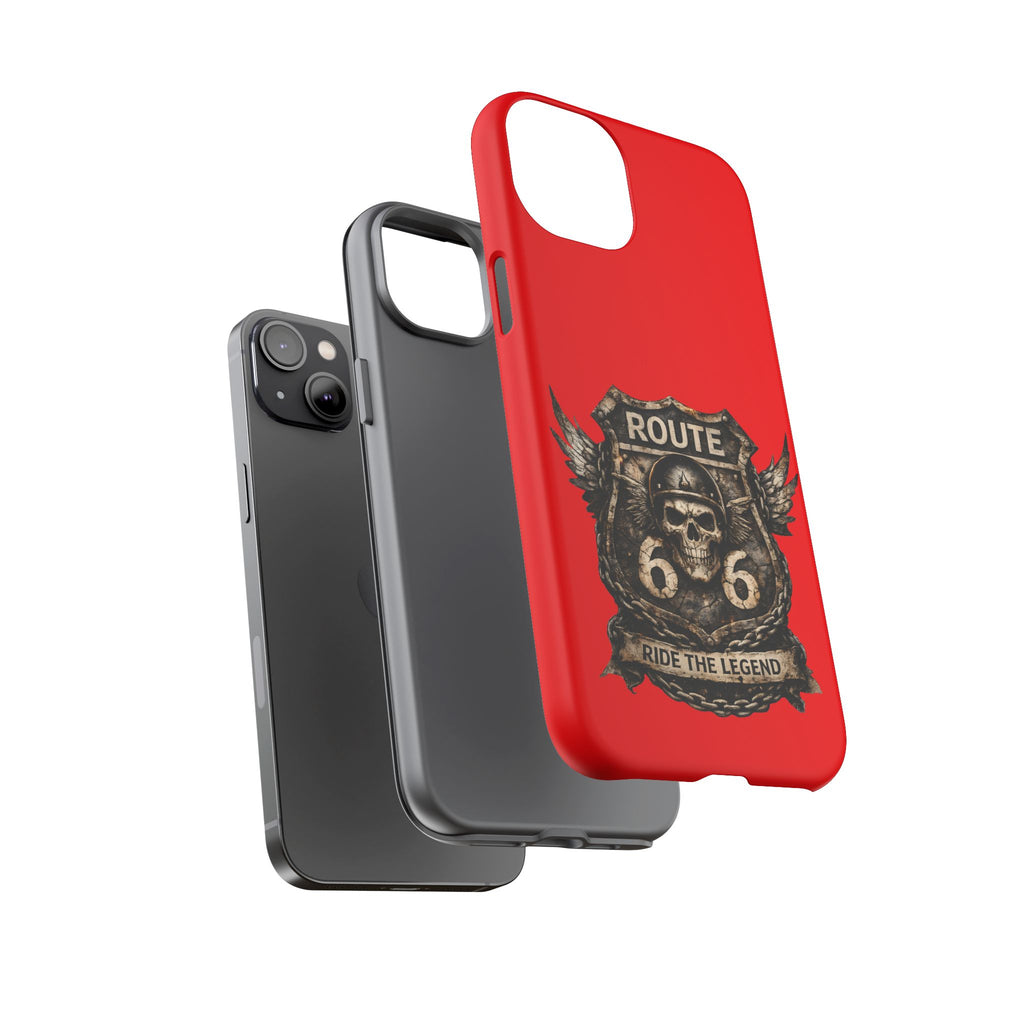 Route 66 Skull Helmet phone case | Motorcycle emblem, Ride the Legend