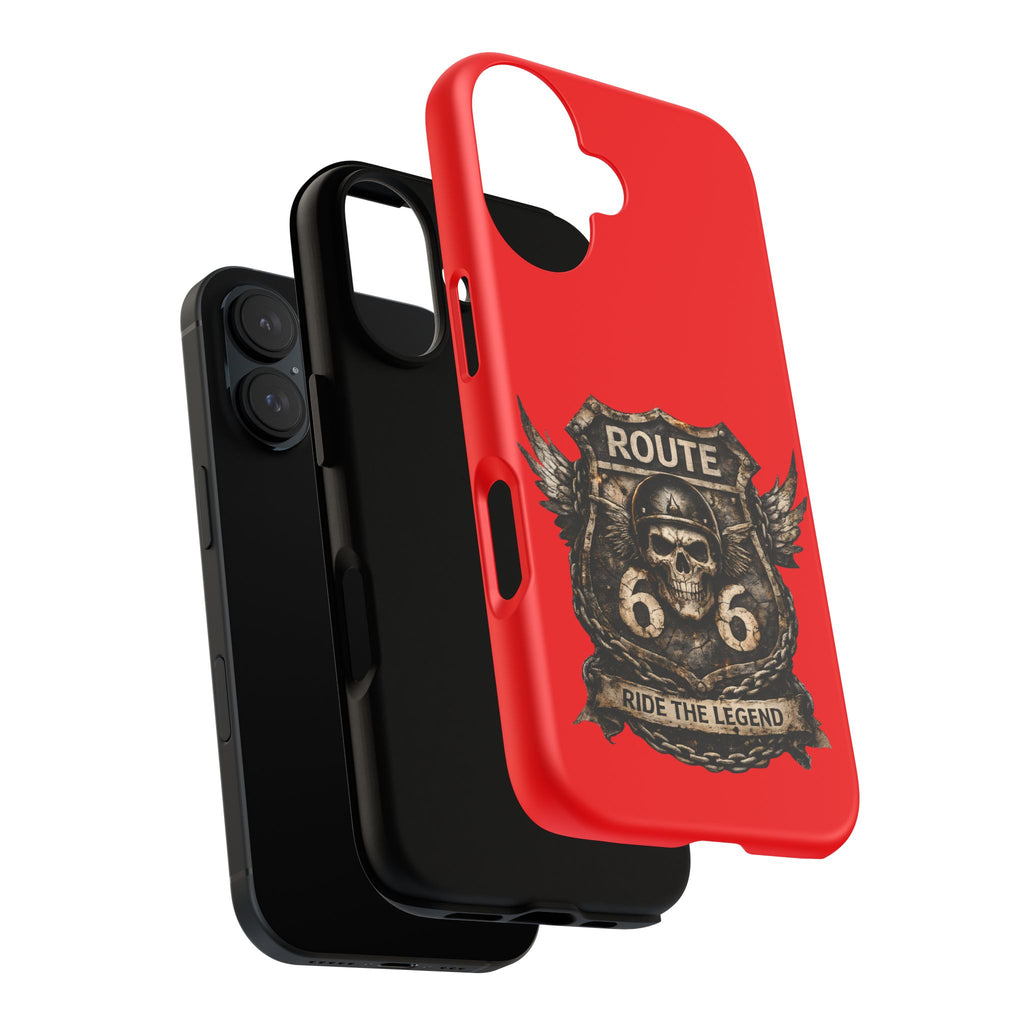 Route 66 Skull Helmet phone case | Motorcycle emblem, Ride the Legend