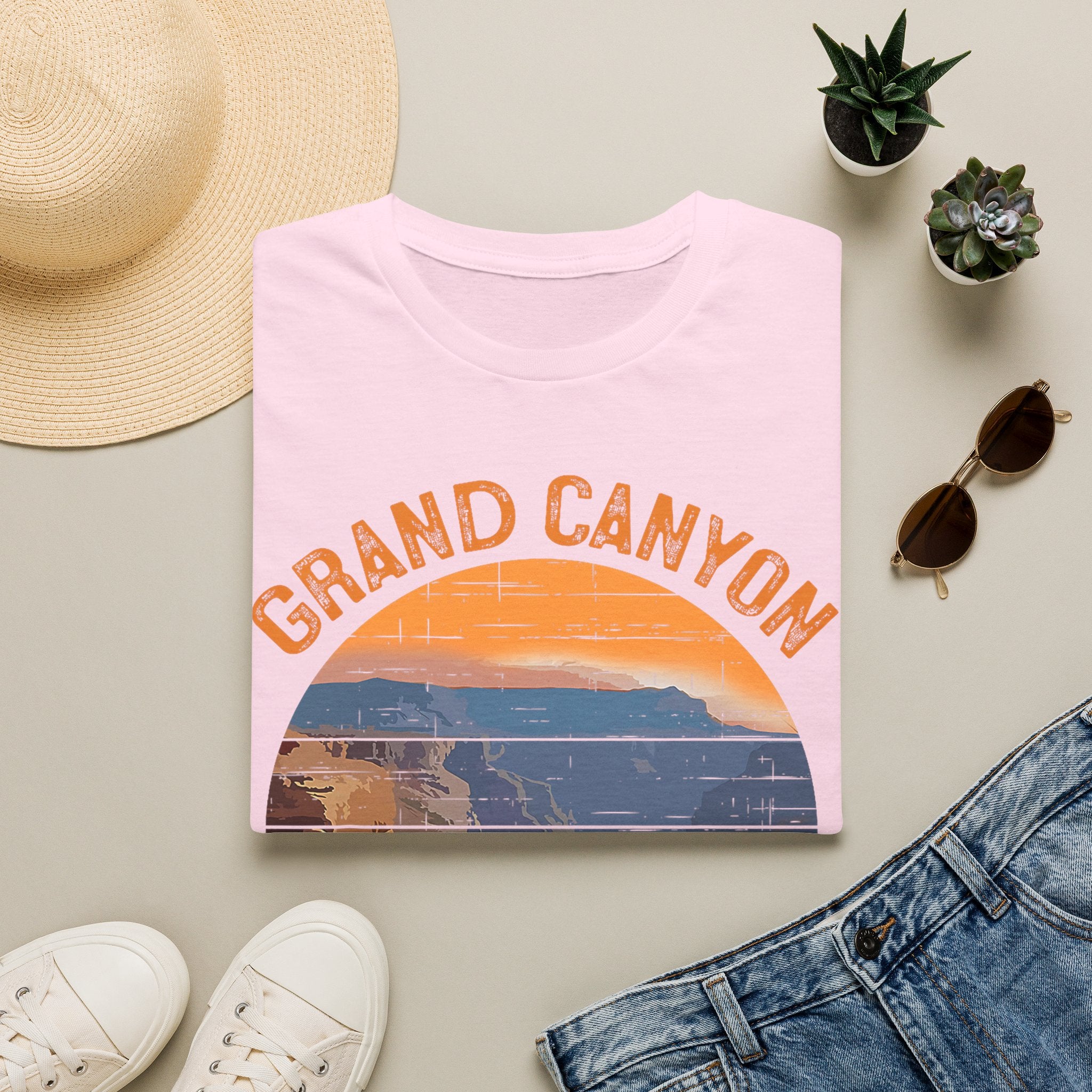 Grand Canyon National Park T-Shirt | Vintage Sunset Landscape