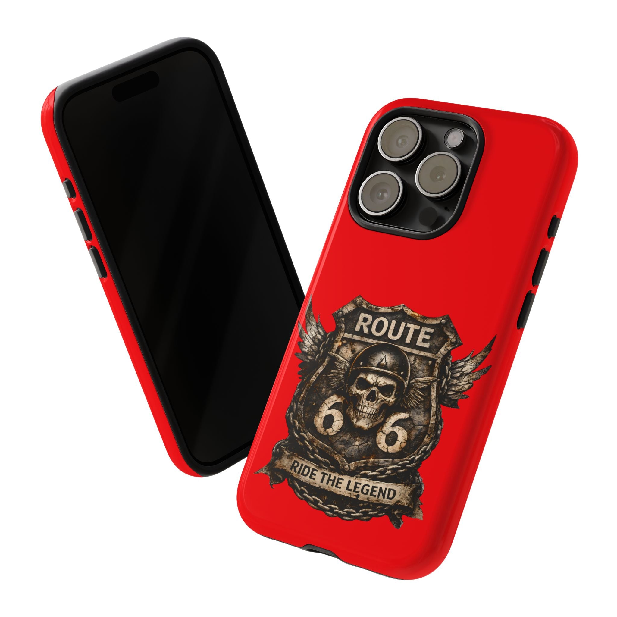 Route 66 Skull Helmet phone case | Motorcycle emblem, Ride the Legend
