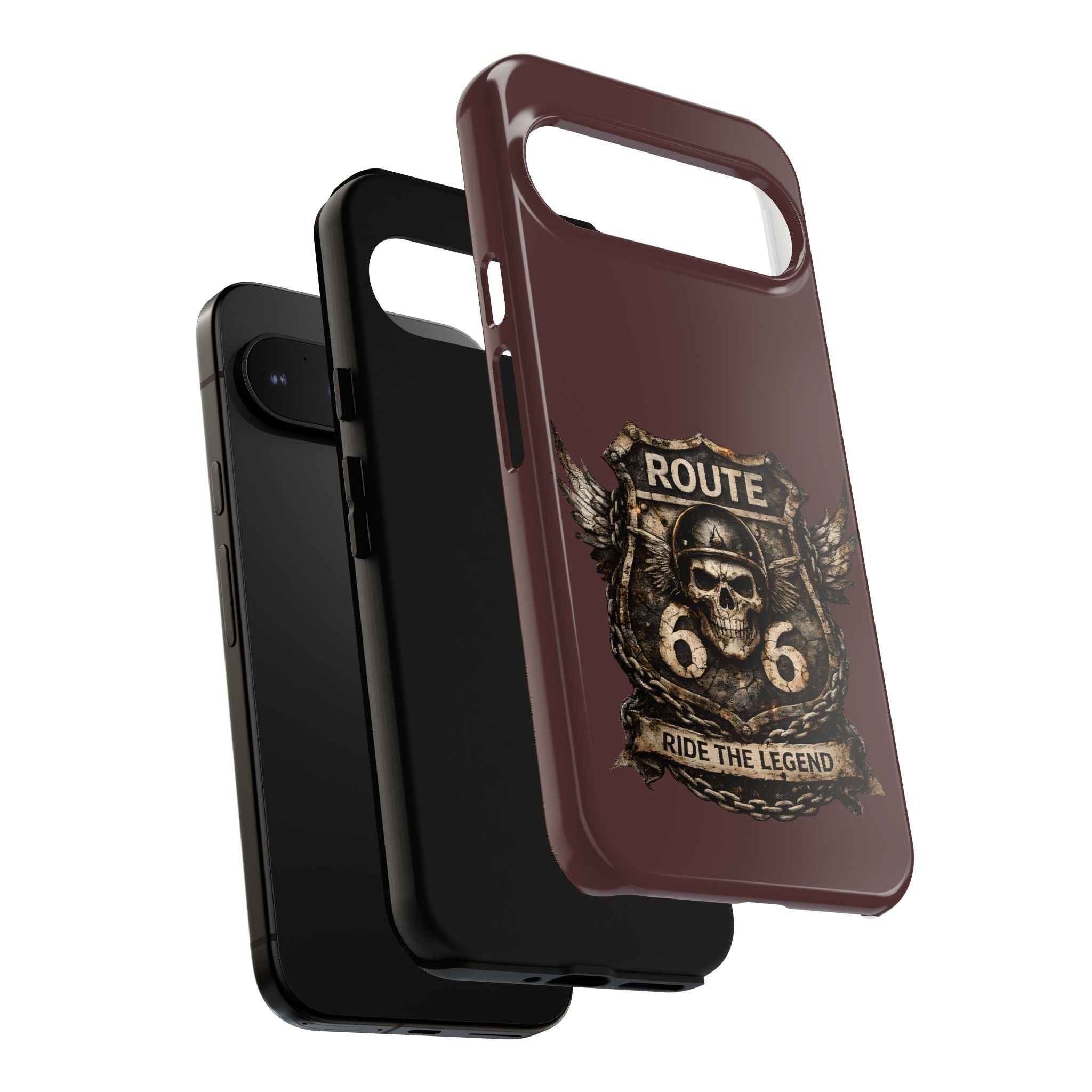 Route 66 Skull Helmet phone case | Motorcycle emblem, Ride the Legend