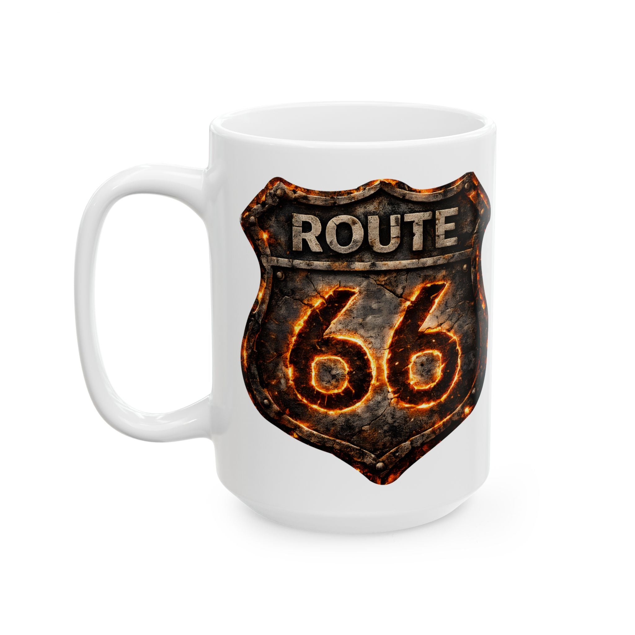 Route 66 Shield Retro Sign mug | Vintage Highway Ceramic Mug