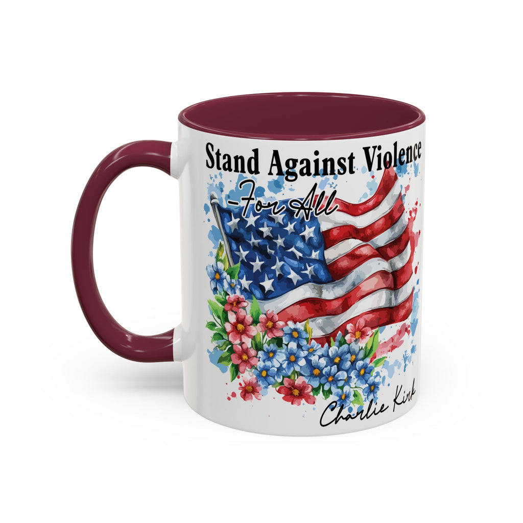 Charlie Kirk Patriotic Coffee Mugs for Inspiration, Stand Against Violence, Colorful Mugs, Gift for Activists, Tea Lovers, 4th of July