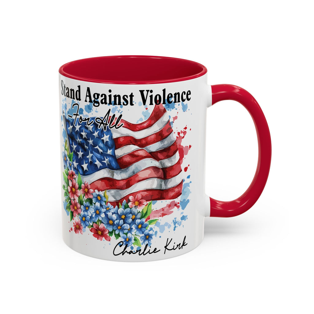 Charlie Kirk Patriotic Coffee Mugs for Inspiration, Stand Against Violence, Colorful Mugs, Gift for Activists, Tea Lovers, 4th of July