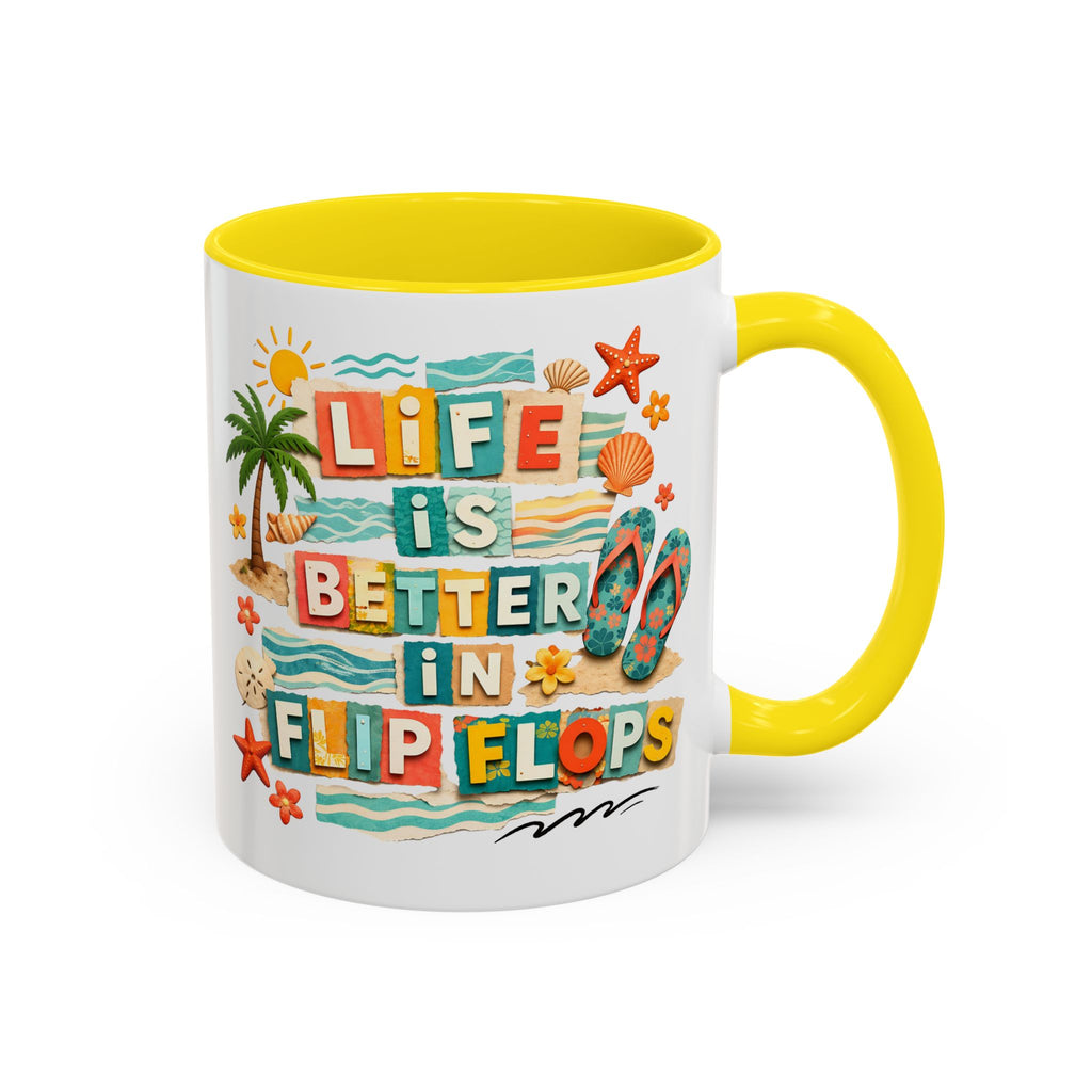 Life Is Better in Flip Flops Mug | Beach Summer Coffee Cup