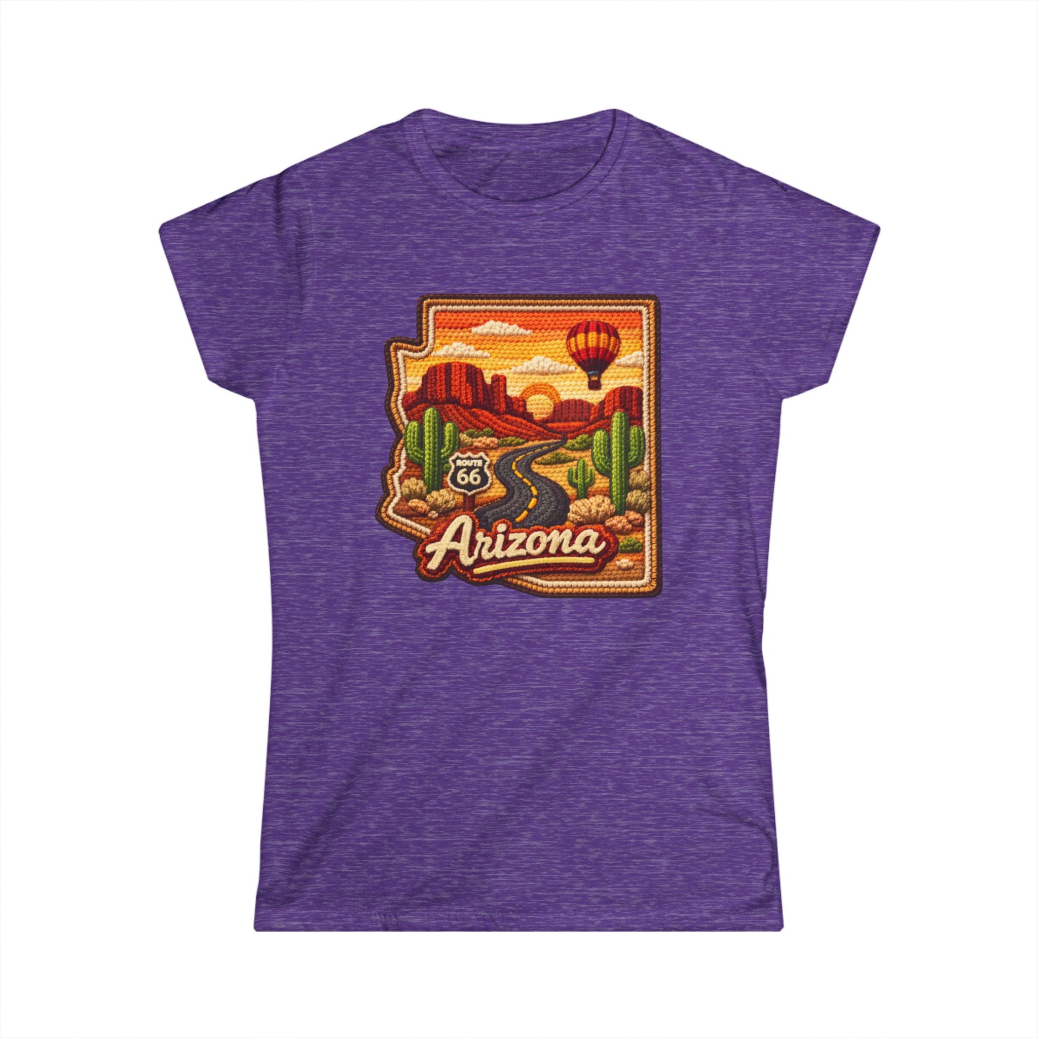 Arizona Route 66 Desert Sunset Womans Tee | Hot Air Balloon, Cactus Roadtrip