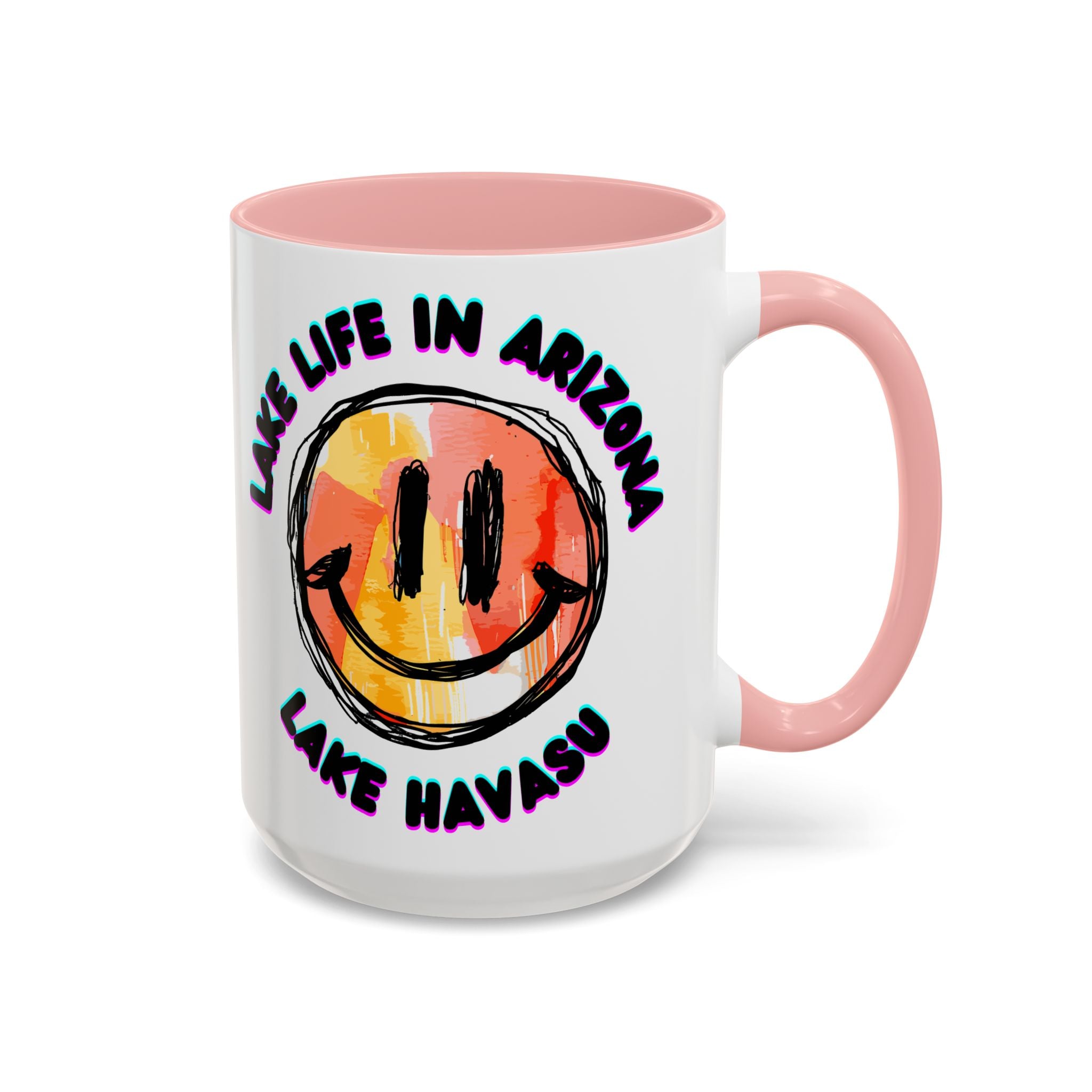 Lake Life in Arizona Smiley Mug | Lake Havasu Accent Coffee Mug