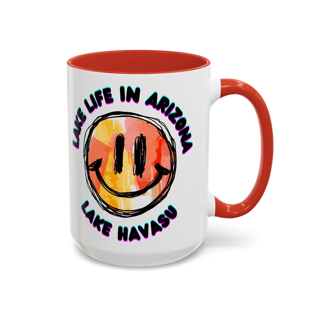 Lake Life in Arizona Smiley Mug | Lake Havasu Accent Coffee Mug