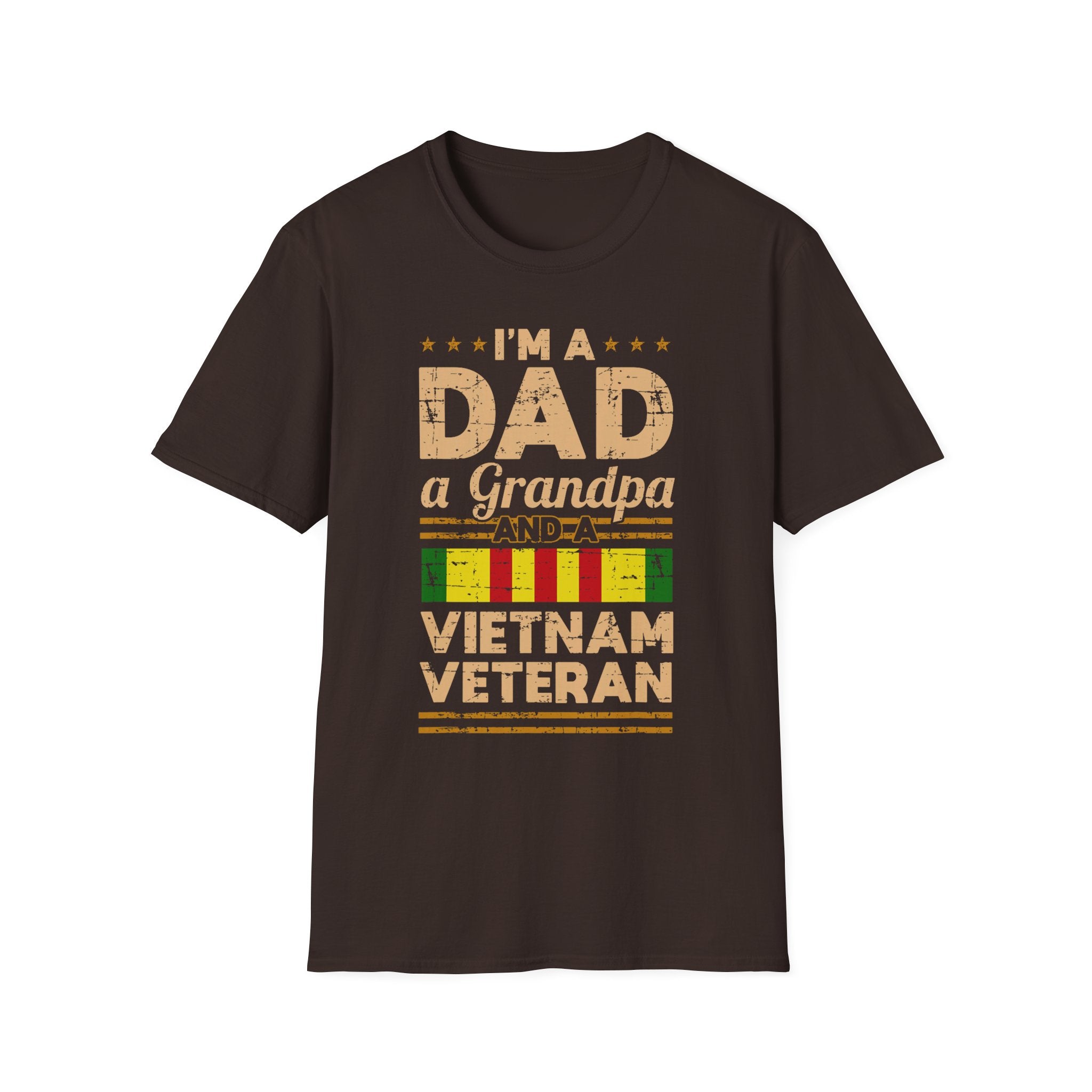 I'm a Dad a Grandpa and a Vietnam Veteran T-Shirt | Military Ribbon Tee