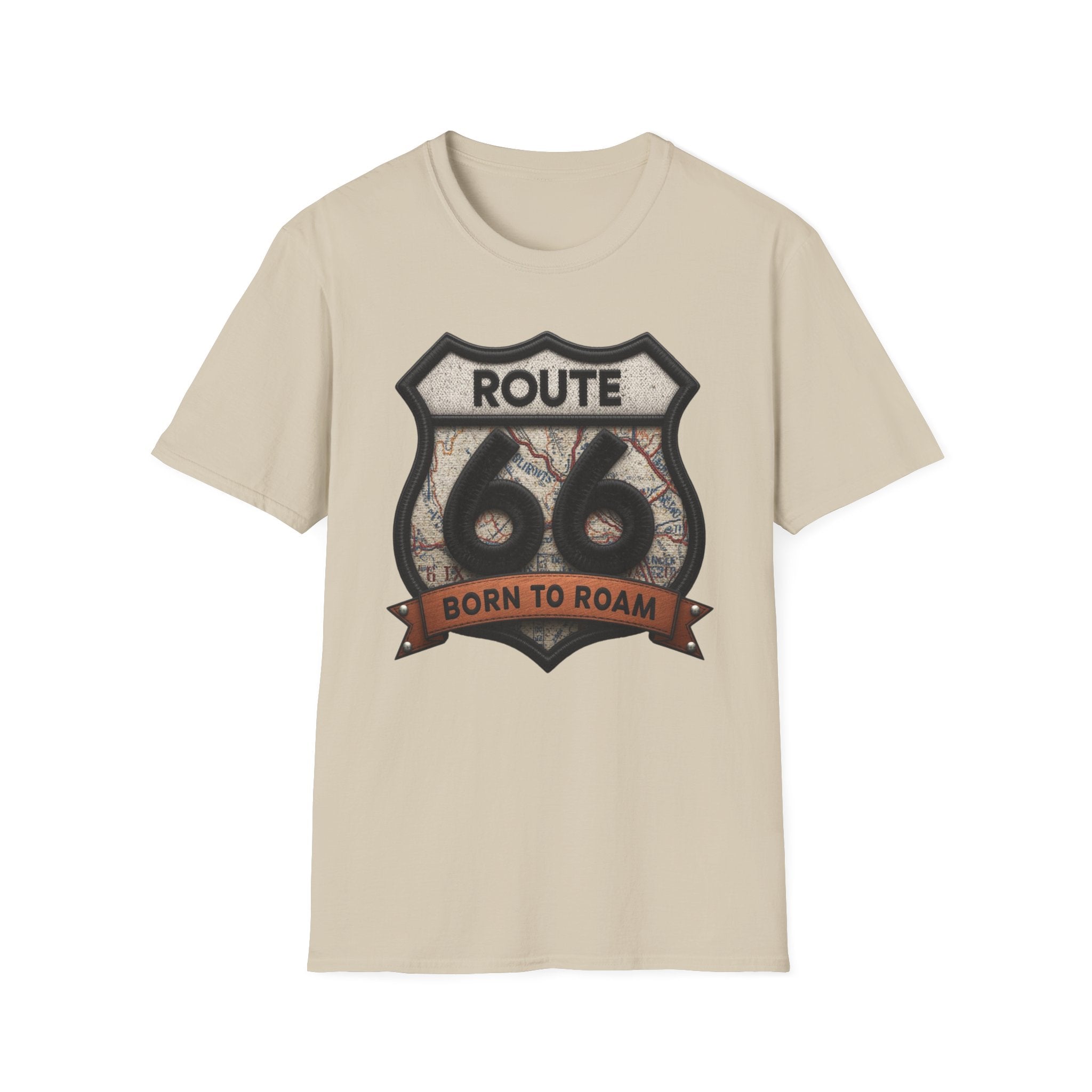 Route 66 Born to Roam T-Shirt | Vintage Highway Shield Tee