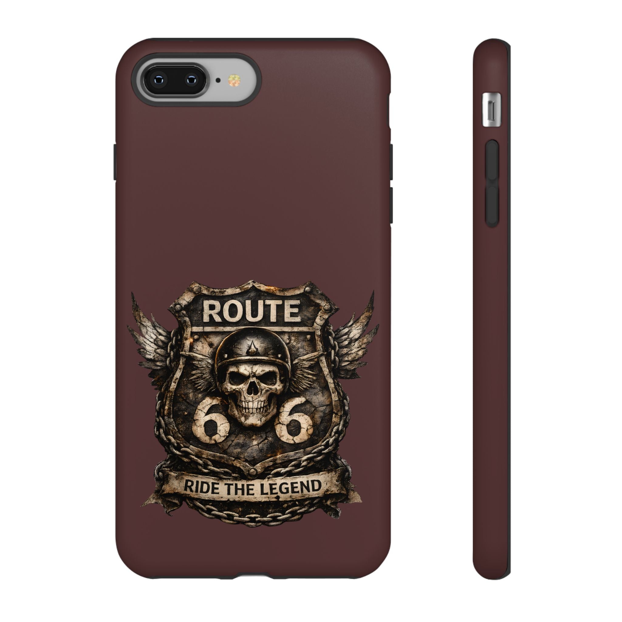 Route 66 Skull Helmet phone case | Motorcycle emblem, Ride the Legend