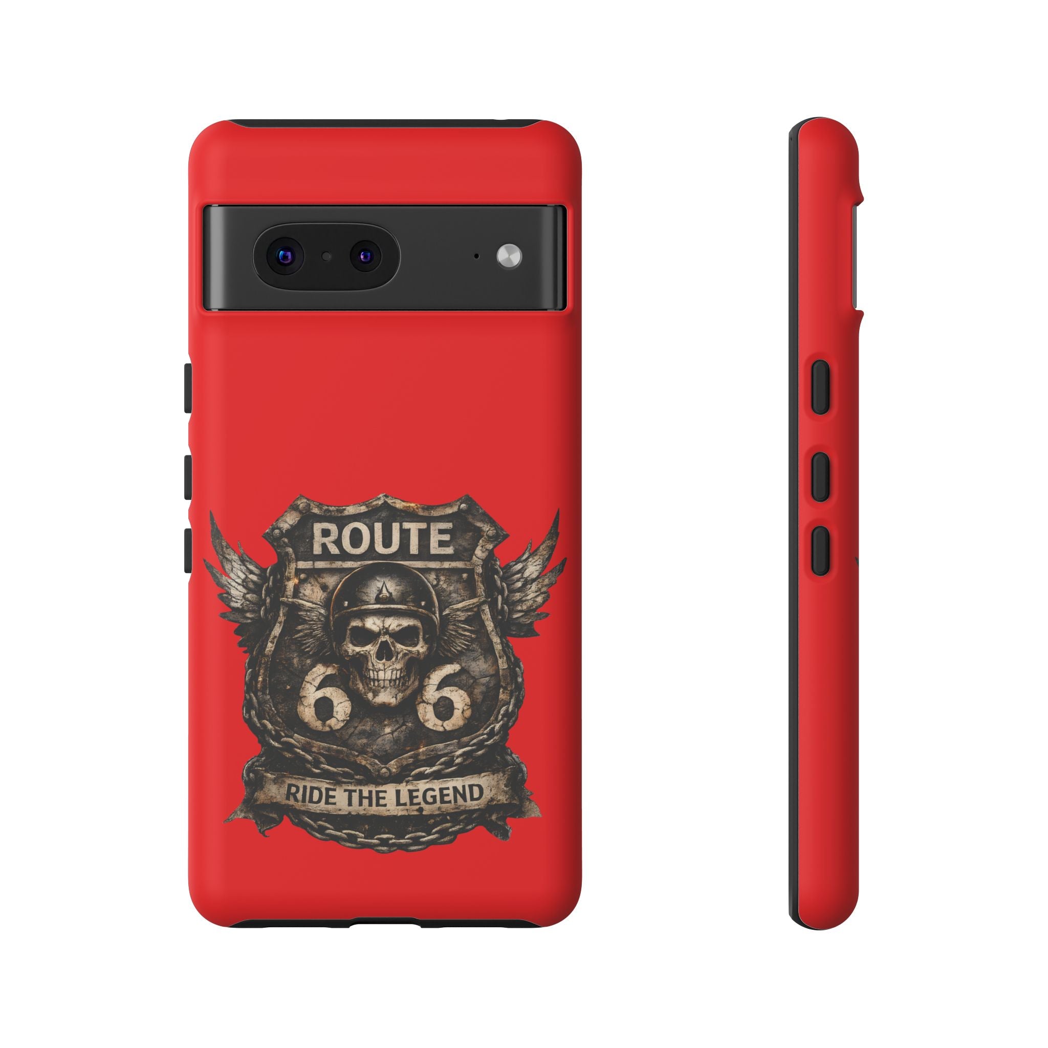 Route 66 Skull Helmet phone case | Motorcycle emblem, Ride the Legend
