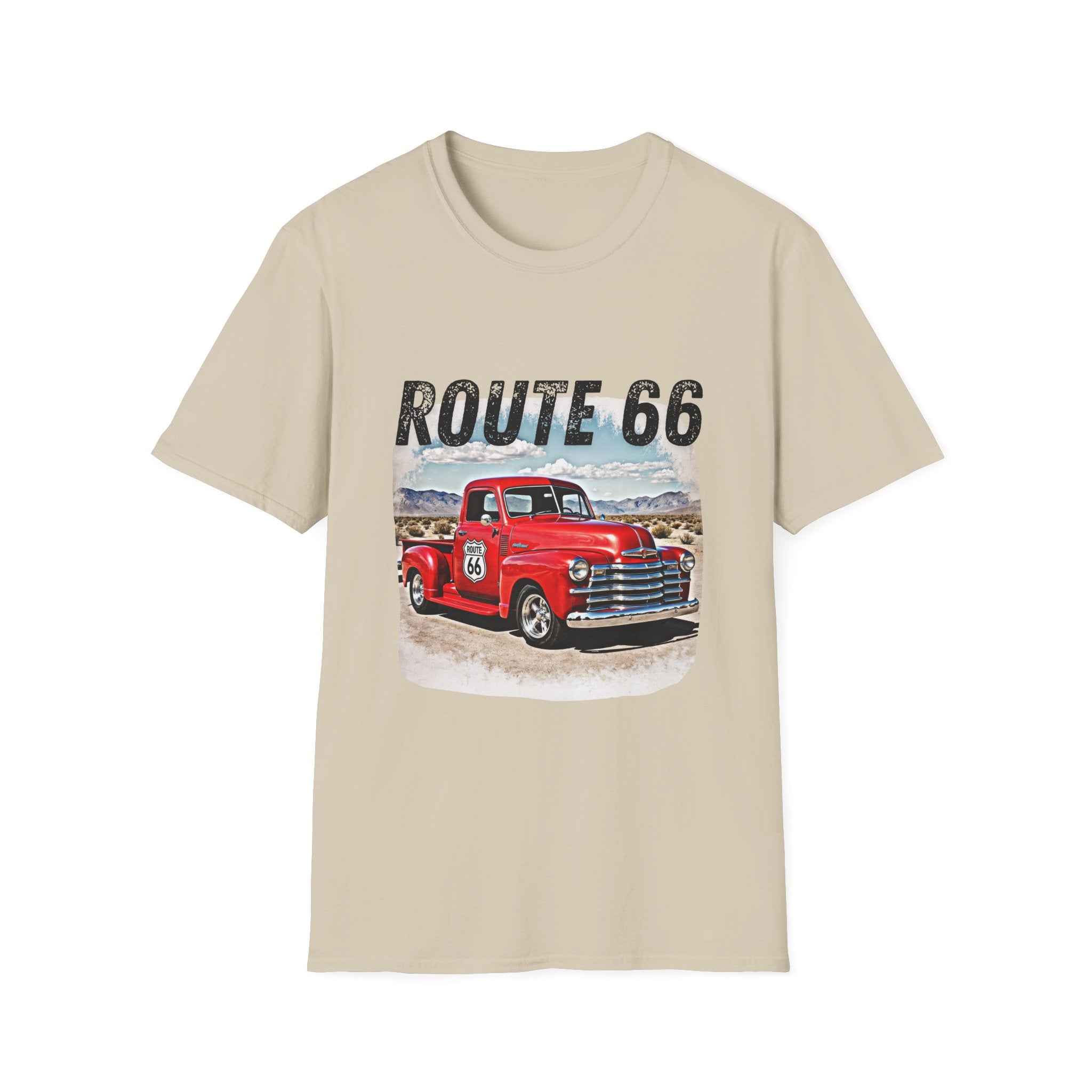 Route 66 Red Vintage Truck T-Shirt | Retro Highway Graphic