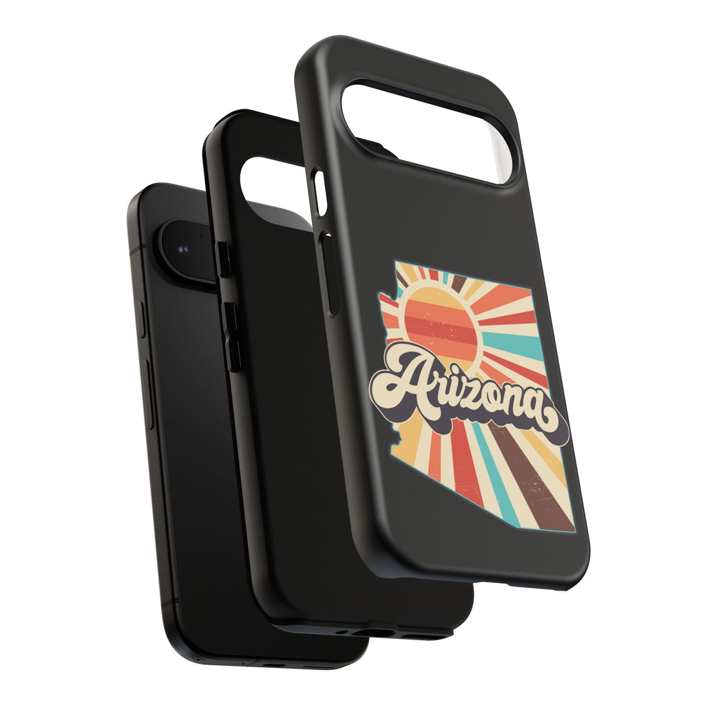 Arizona State Outline Retro Sunset Phone Case | AZ Tough Case