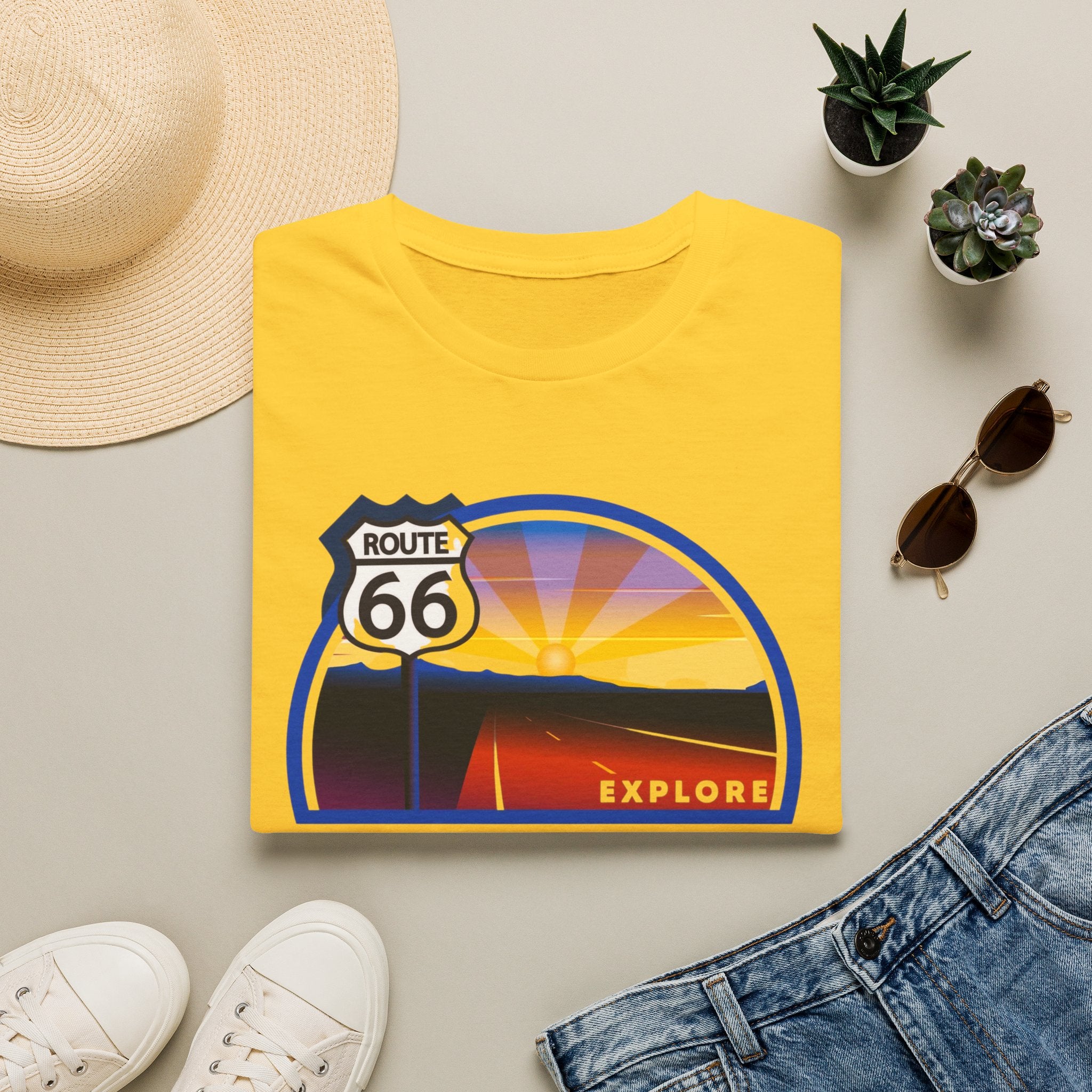 Route 66 Kingman Arizona T-Shirt — Vintage Sunset Explore Graphic Tee