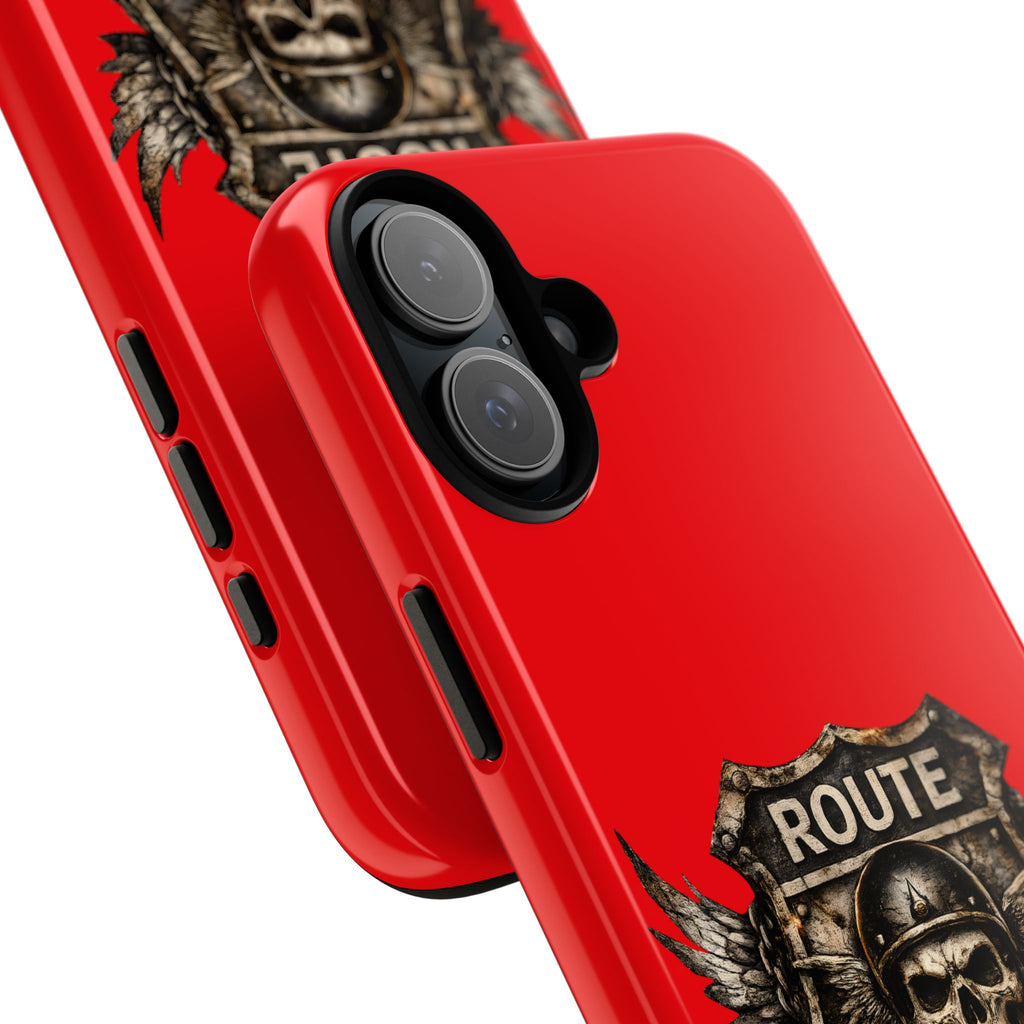 Route 66 Skull Helmet phone case | Motorcycle emblem, Ride the Legend