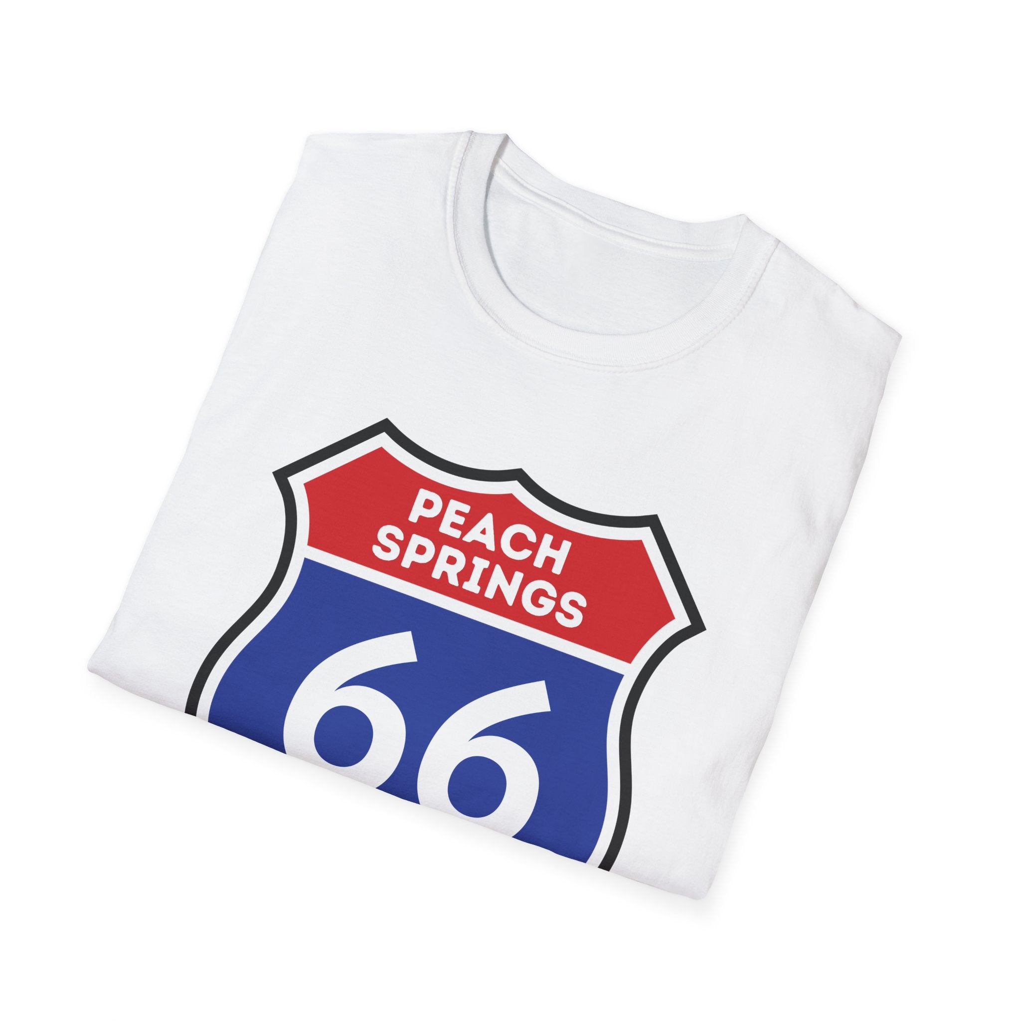 Peach Springs 66 Shield T-Shirt | Route 66 Road Sign Shirt