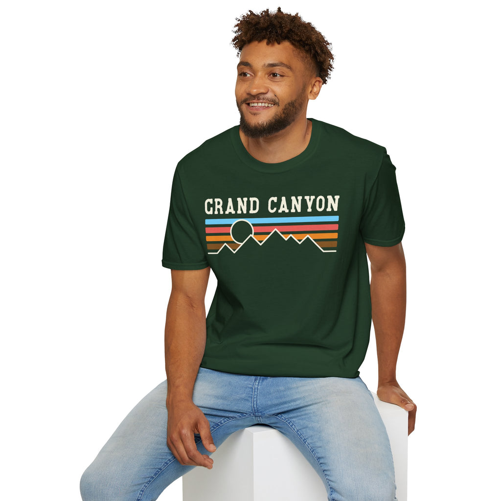 Grand Canyon Retro Sunset T-Shirt | Printed Front and Back National Park Landscape