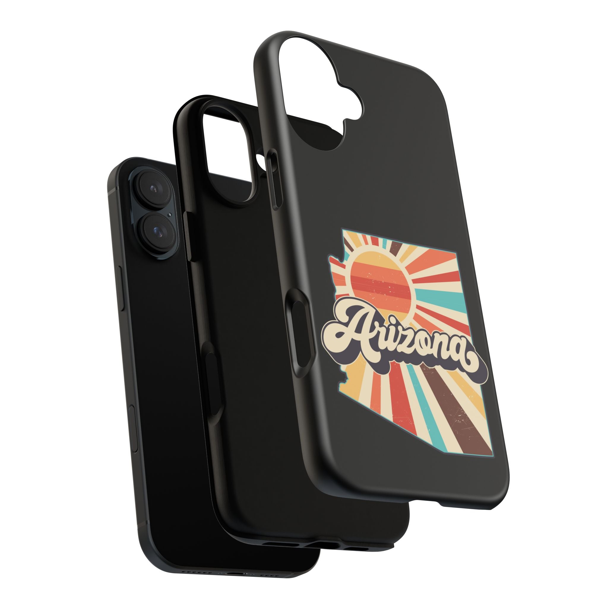 Arizona State Outline Retro Sunset Phone Case | AZ Tough Case