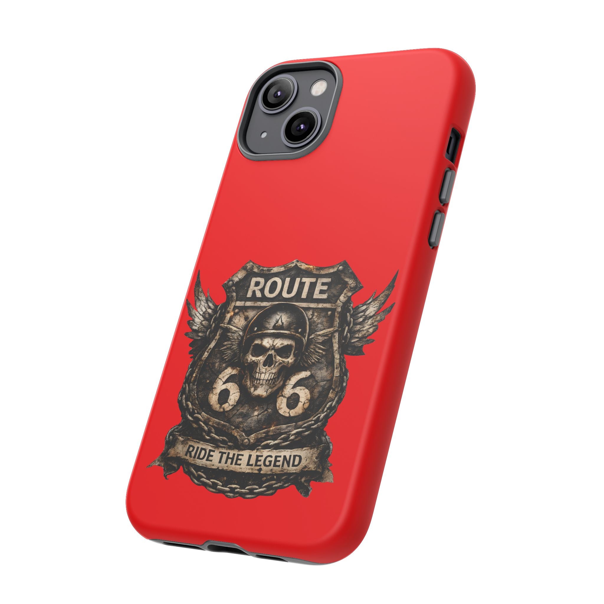 Route 66 Skull Helmet phone case | Motorcycle emblem, Ride the Legend