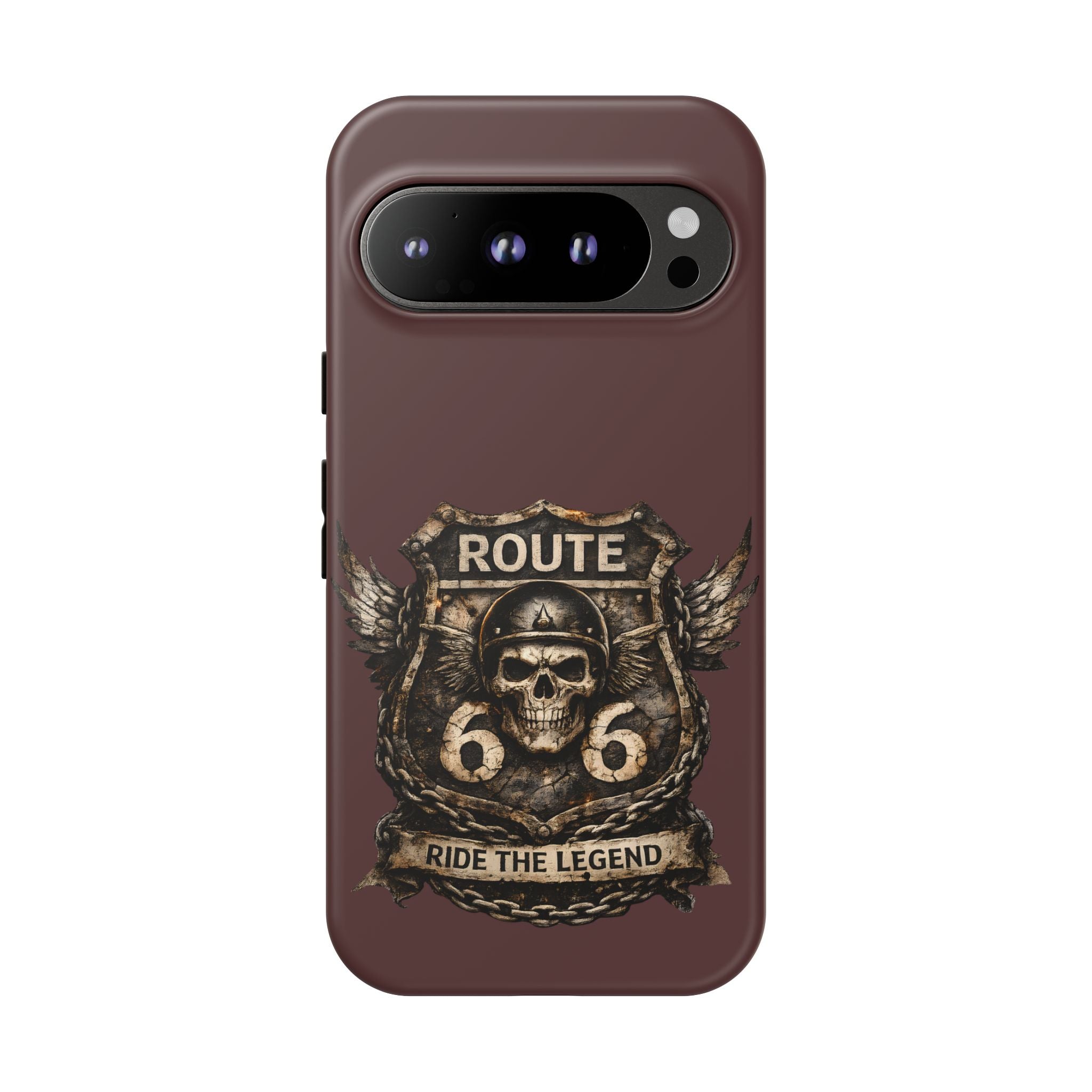 Route 66 Skull Helmet phone case | Motorcycle emblem, Ride the Legend