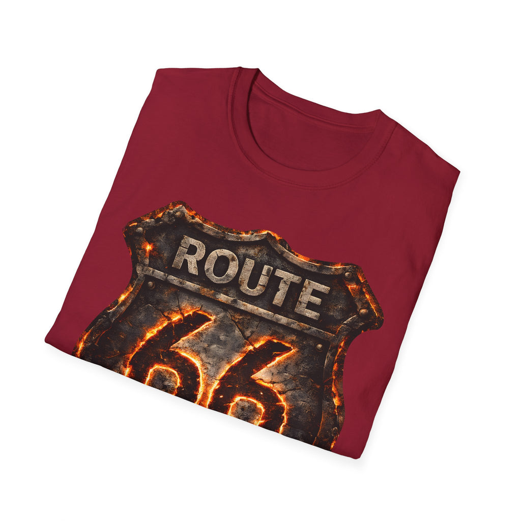 Vintage Route 66 Shield T-Shirt | Retro Road Trip Sign