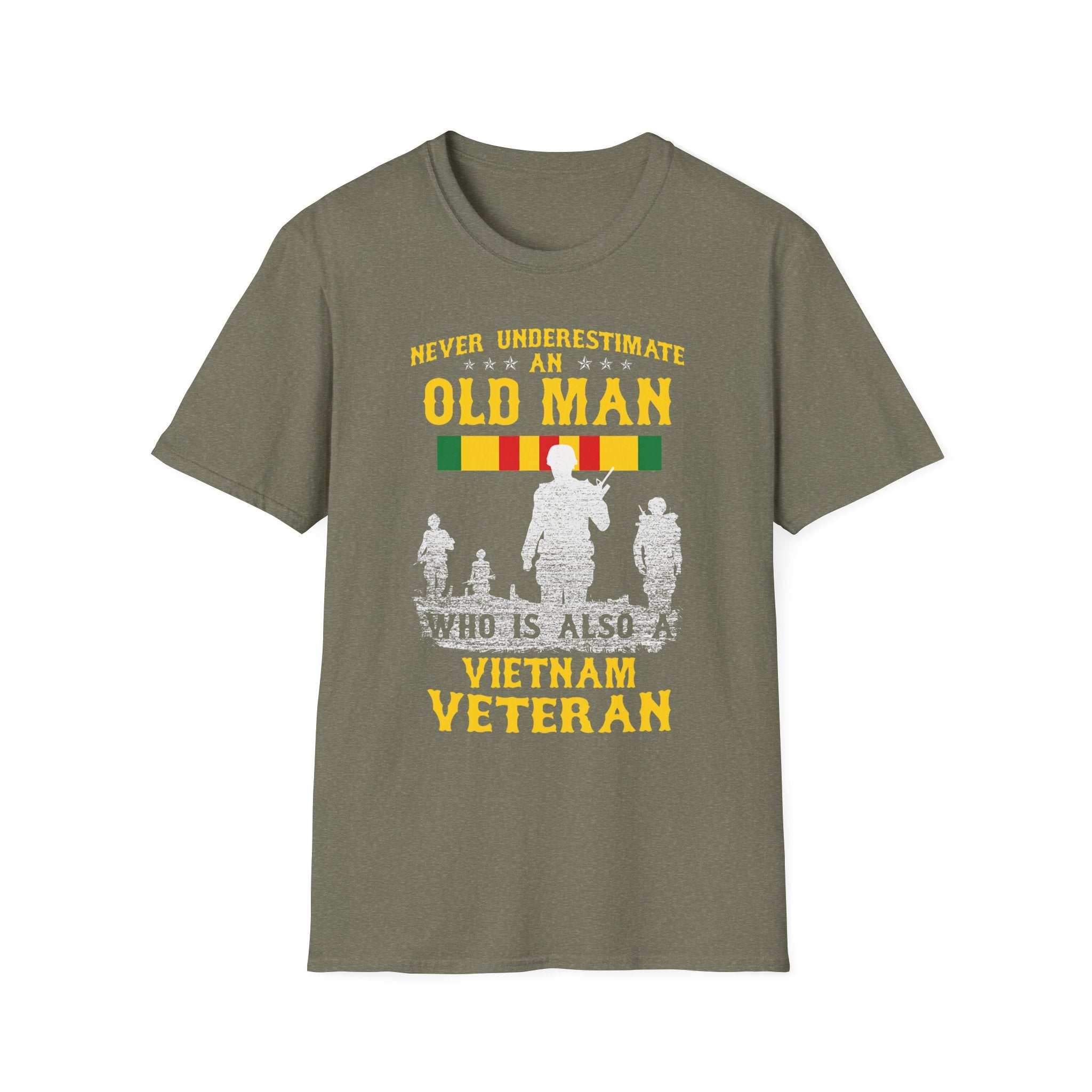Never Underestimate an Old Man Who Is Also Vietnam Veteran T-Shirt | Military Tribute