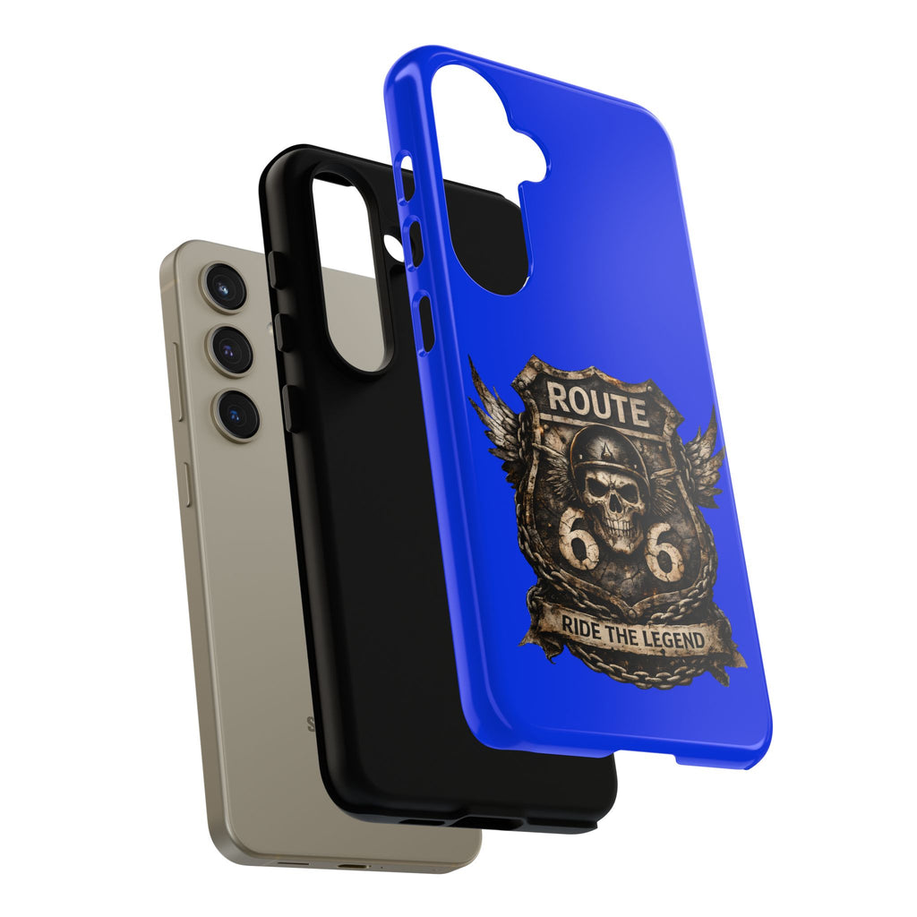 Route 66 Skull Helmet phone case | Motorcycle emblem, Ride the Legend