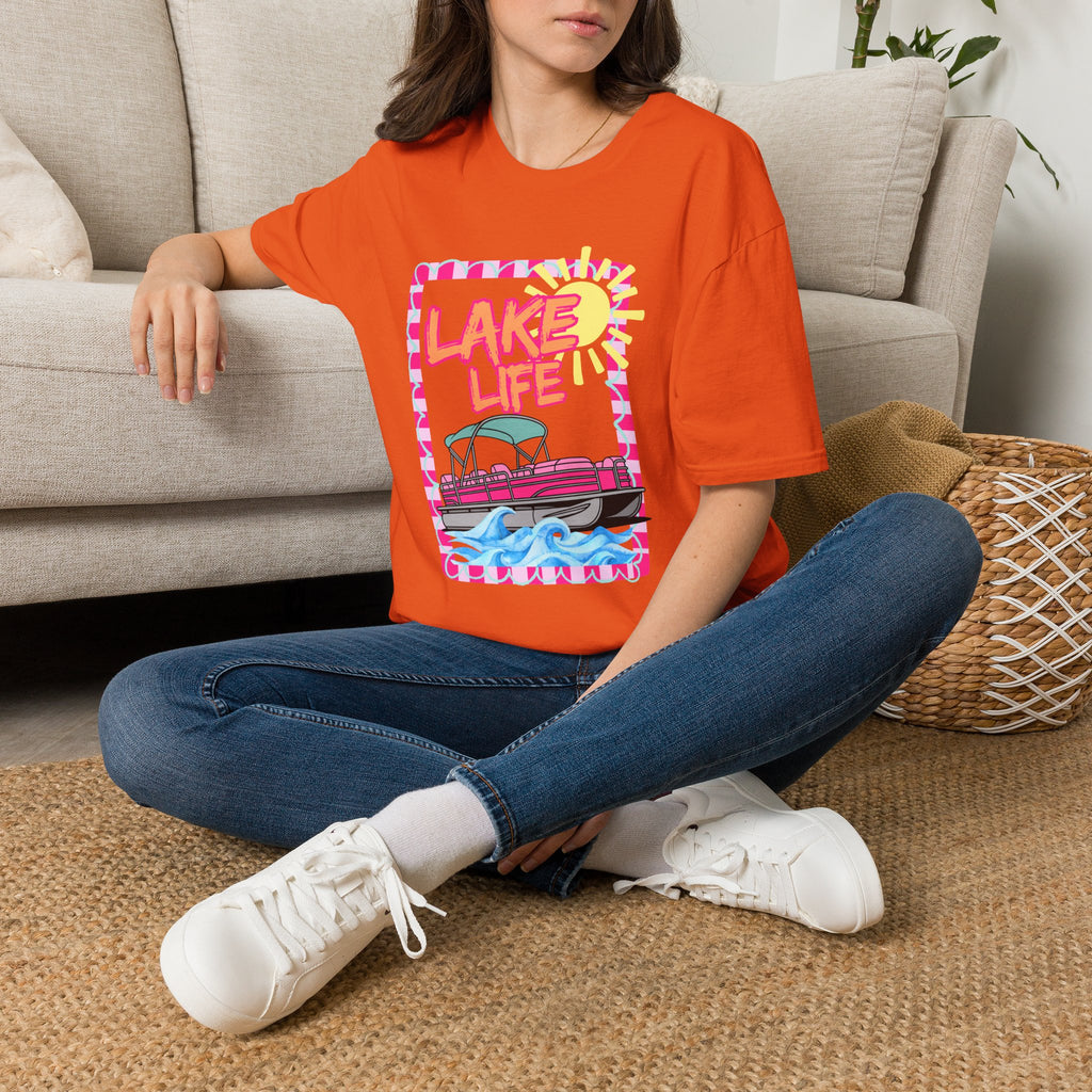 Lake Life Pontoon Boat T-Shirt | Summer Lake Vibes