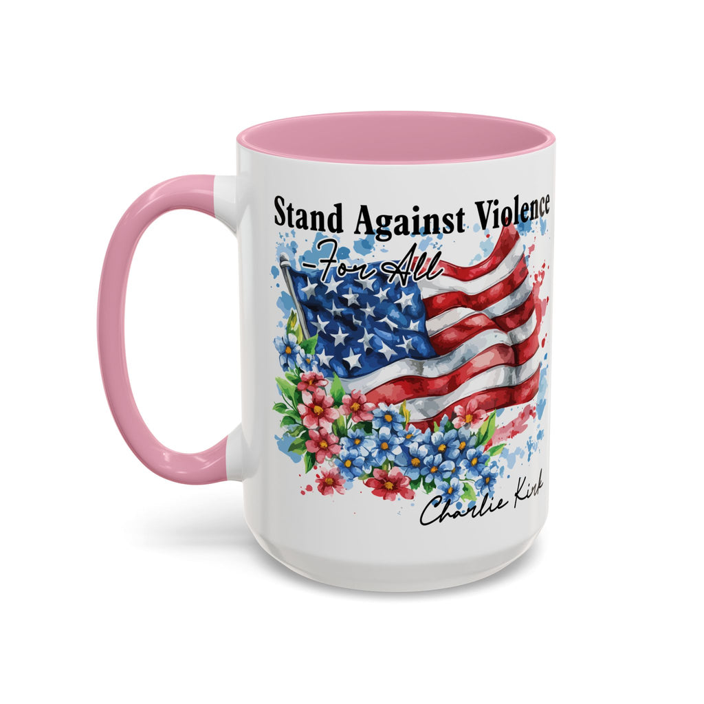 Charlie Kirk Patriotic Coffee Mugs for Inspiration, Stand Against Violence, Colorful Mugs, Gift for Activists, Tea Lovers, 4th of July