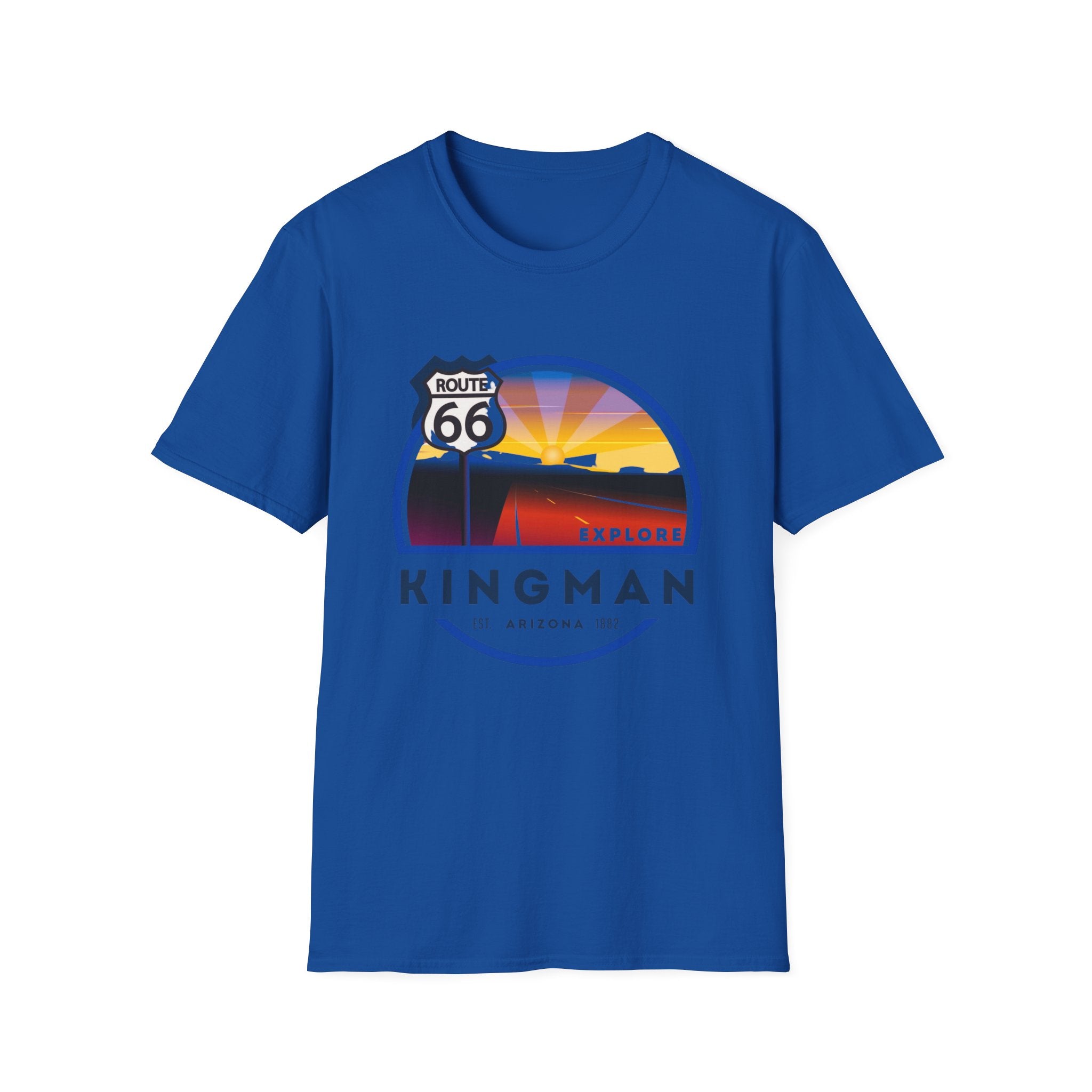 Route 66 City of Kingman Arizona Softstyle T-Shirt, Men Women Unisex Tee, Travel Souvenir Shirt, Vintage Road Trip Graphic Top, Retro