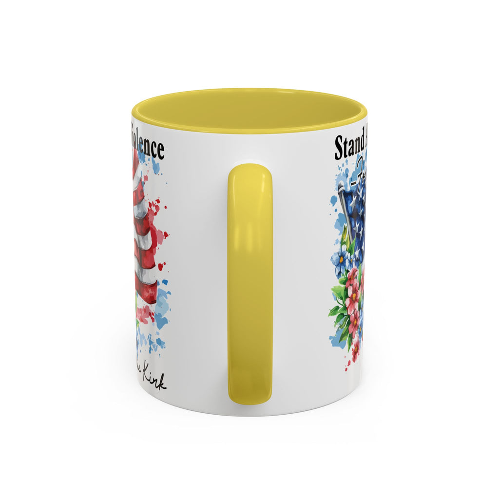 Charlie Kirk Patriotic Coffee Mugs for Inspiration, Stand Against Violence, Colorful Mugs, Gift for Activists, Tea Lovers, 4th of July
