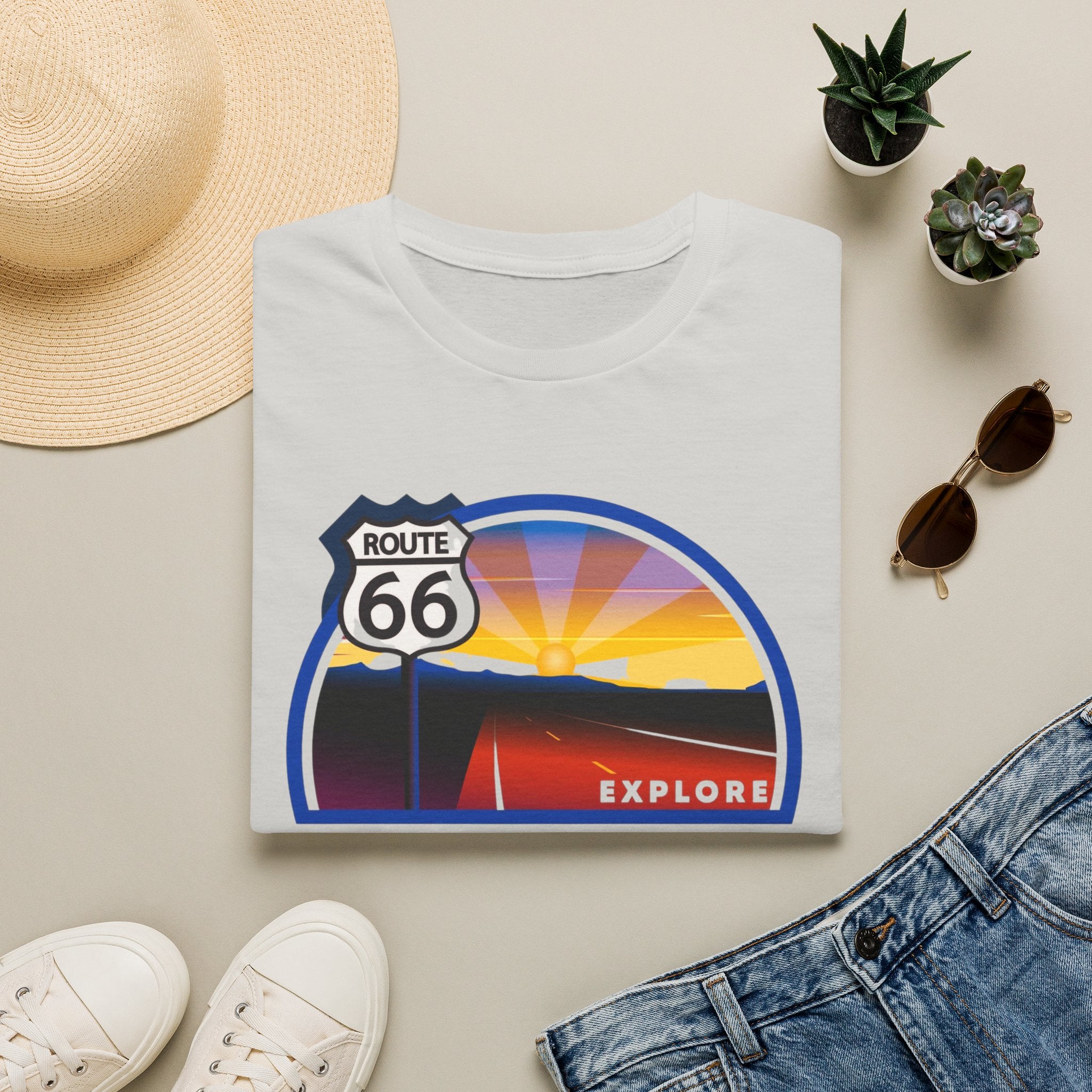 Route 66 Kingman Arizona T-Shirt — Vintage Sunset Explore Graphic Tee
