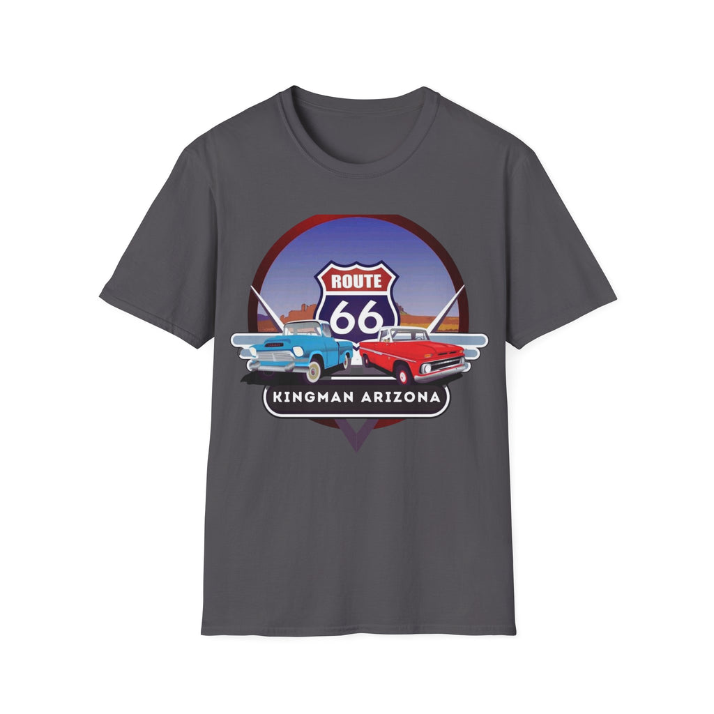Route 66 Kingman Arizona Softstyle T-Shirt, Vintage Tee, Retro Shirt, Unisex Top, Gift for Travelers