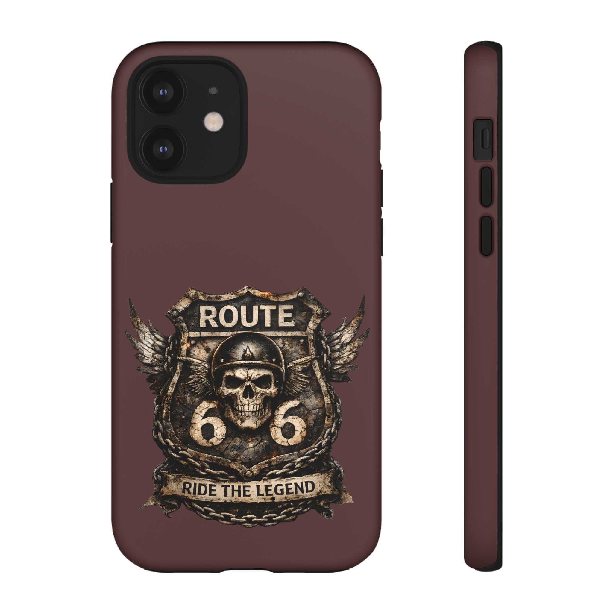 Route 66 Skull Helmet phone case | Motorcycle emblem, Ride the Legend