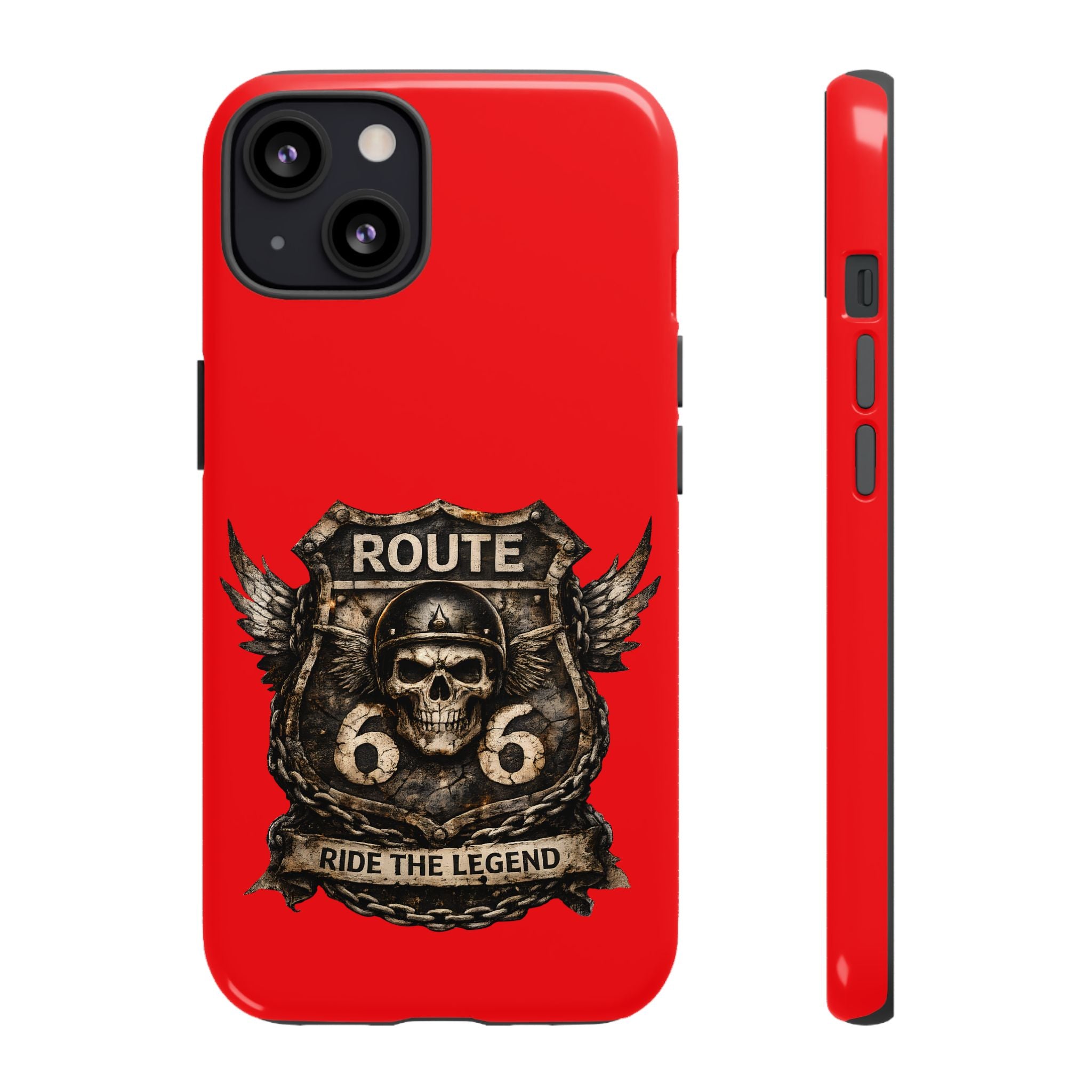 Route 66 Skull Helmet phone case | Motorcycle emblem, Ride the Legend