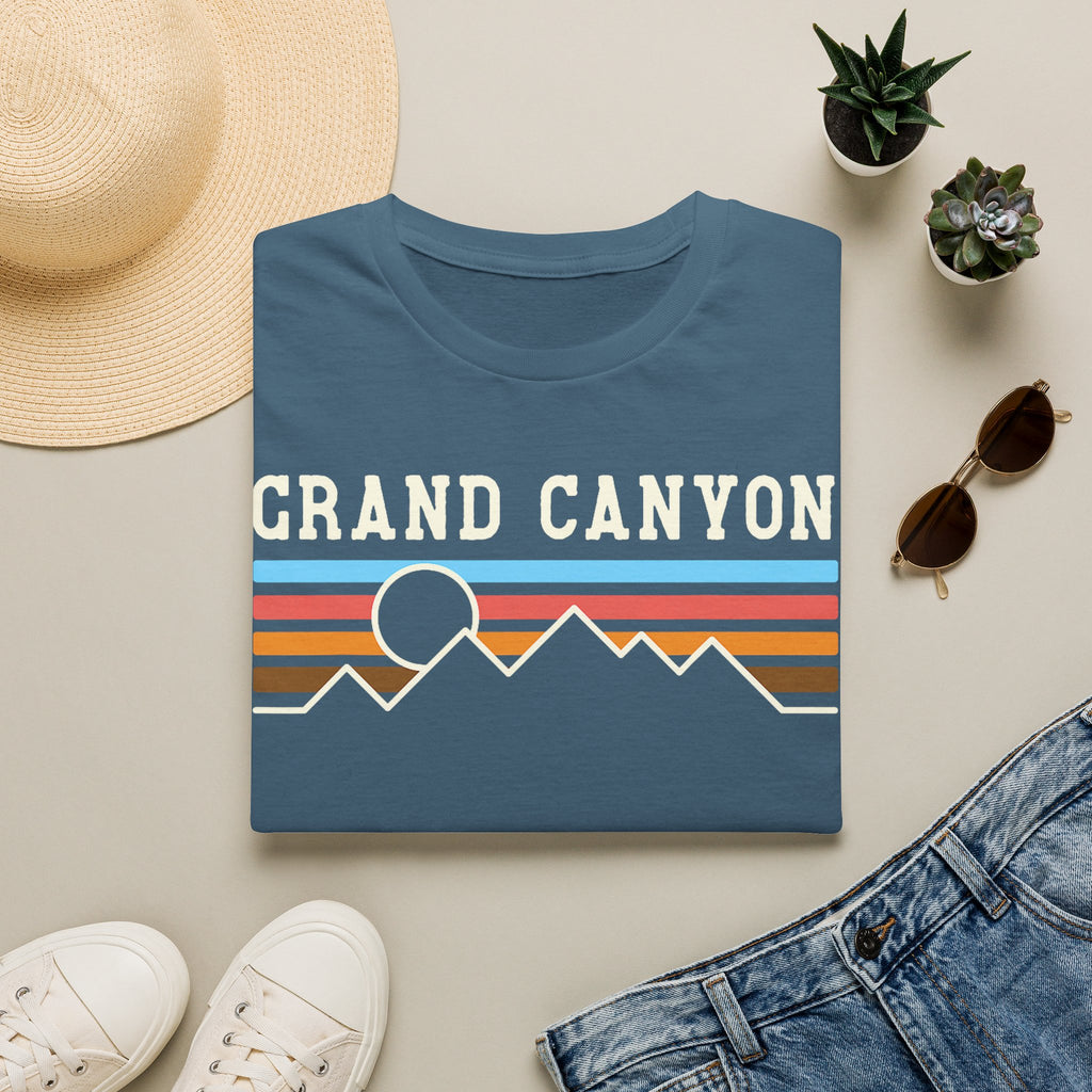 Grand Canyon Retro Sunset T-Shirt | Printed Front and Back National Park Landscape