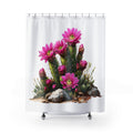 AZ Arizona Bohemian Floral Shower Curtain, Cactus Decor, Bathroom Accessories, Gift for Garden Lovers, Modern Home Decor