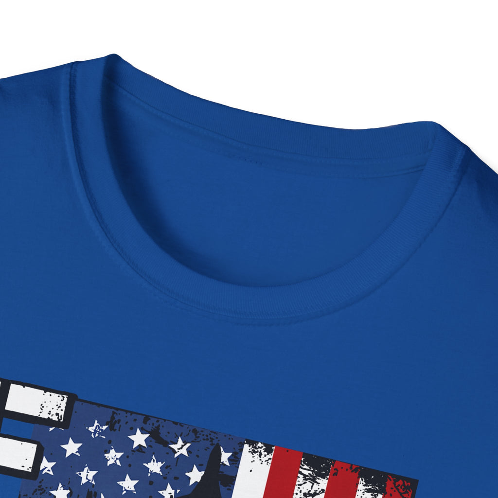FAFO Patriotic Political Portrait T-Shirt | Flag Background, Bold Lettering
