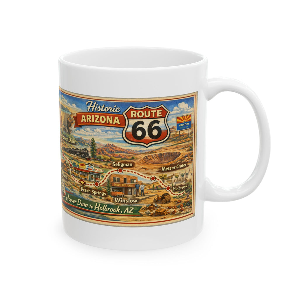 Historic Vintage Route 66 Arizona map mug | Route 66 Ceramic Mug