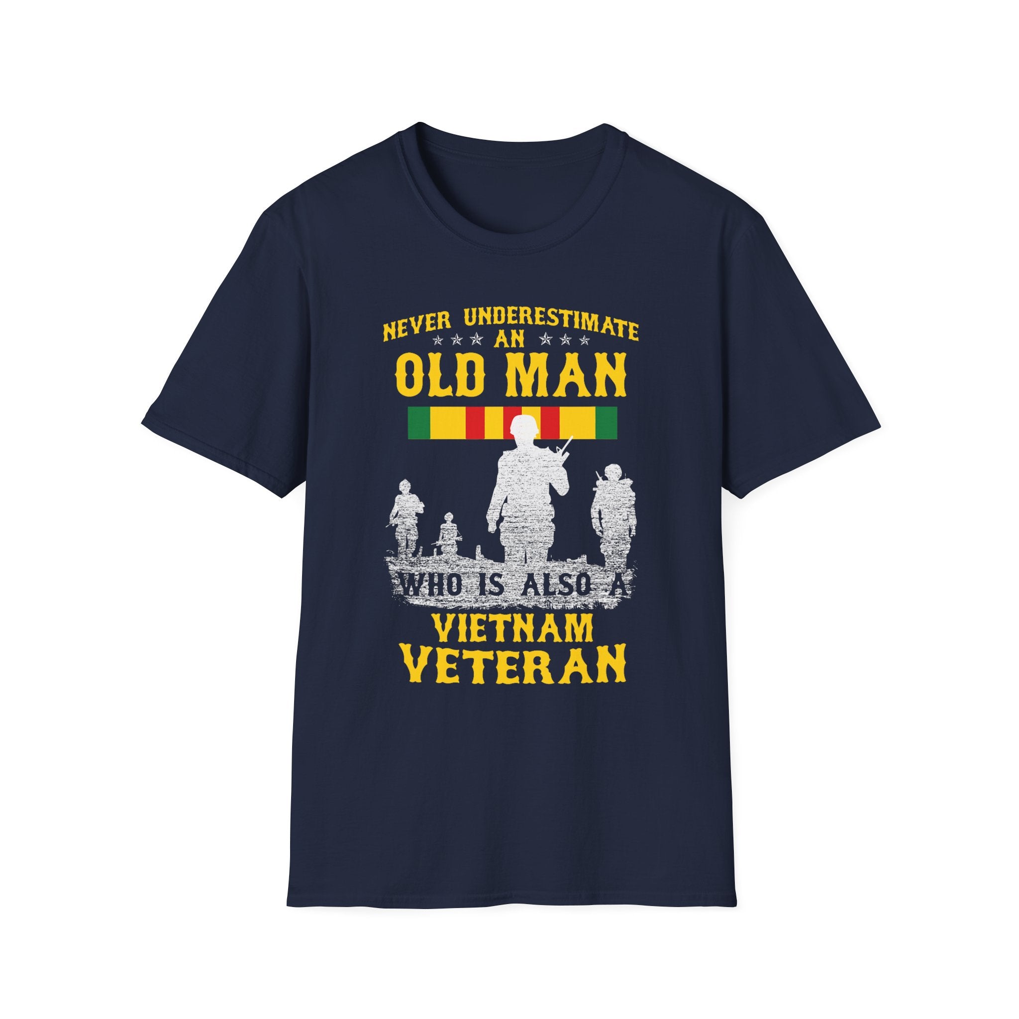 Never Underestimate an Old Man Who Is Also Vietnam Veteran T-Shirt | Military Tribute
